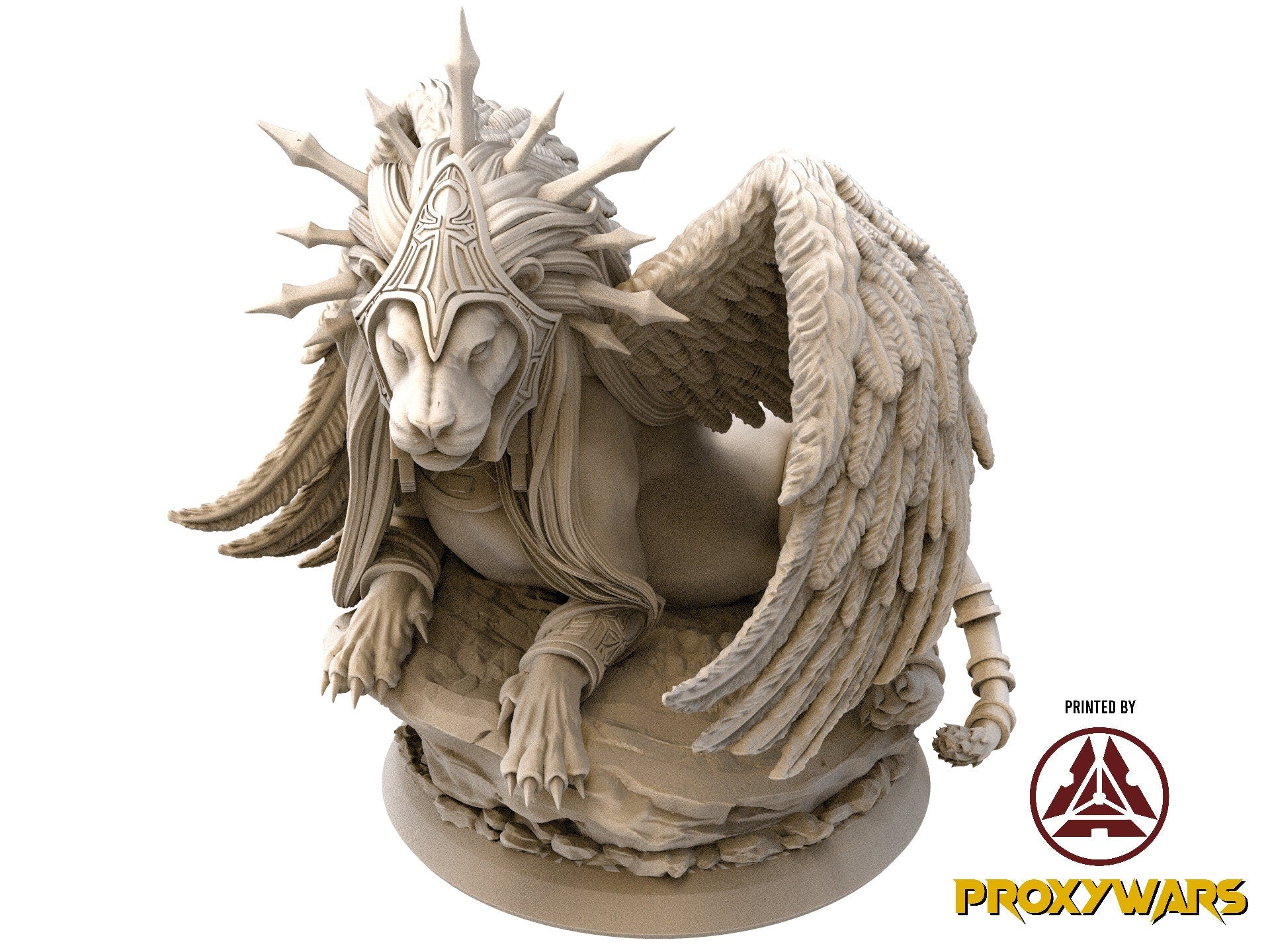 The Time Abyss - Enemy - Gynosphinx (50 mm), Light and darkness, Flesh of Gods, for Wargames, Dungeons & Dragons TTRPG