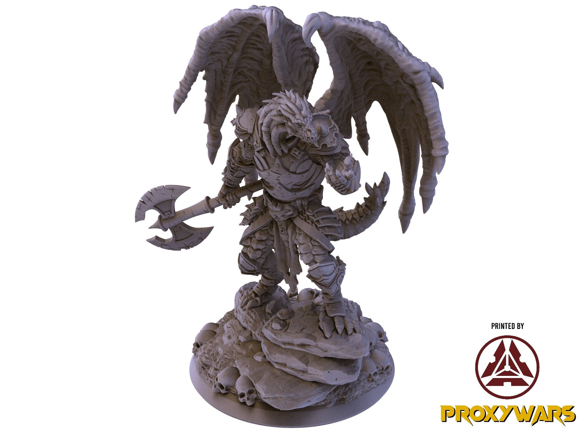 The Crimson Calamity - Enemy - Krughor, Death Dragon Rider, Flesh of Gods, for Wargames, Dungeons & Dragons TTRPG