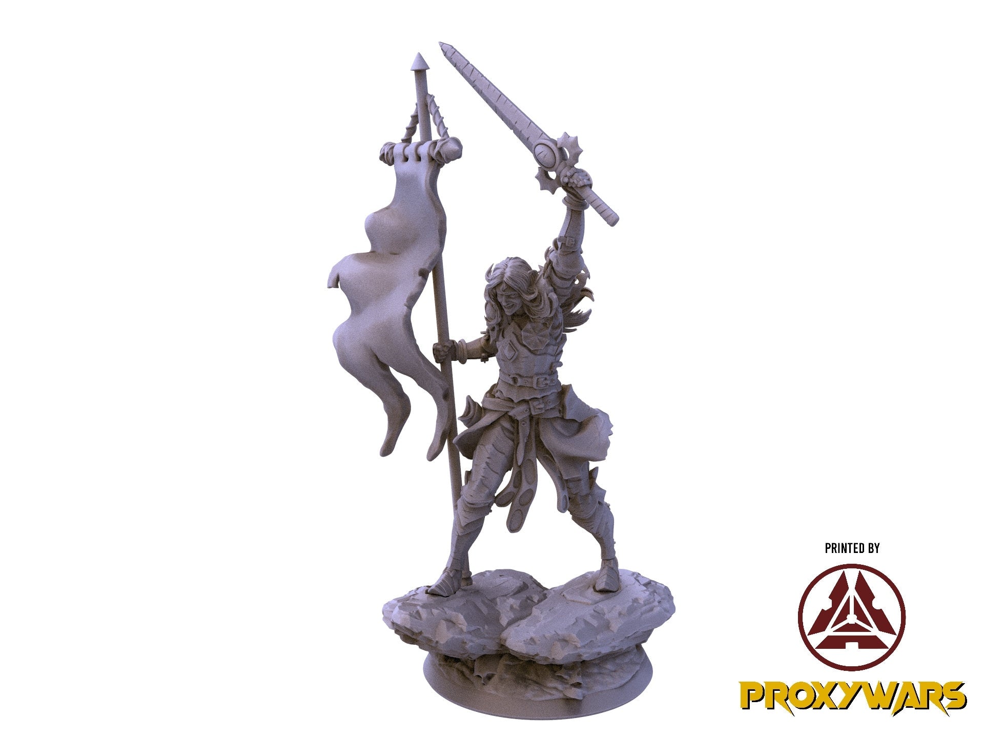 The Crimson Calamity - Hero - Nisara, Elf Knight 75mm, Flesh of Gods, for Wargames, Dungeons & Dragons TTRPG