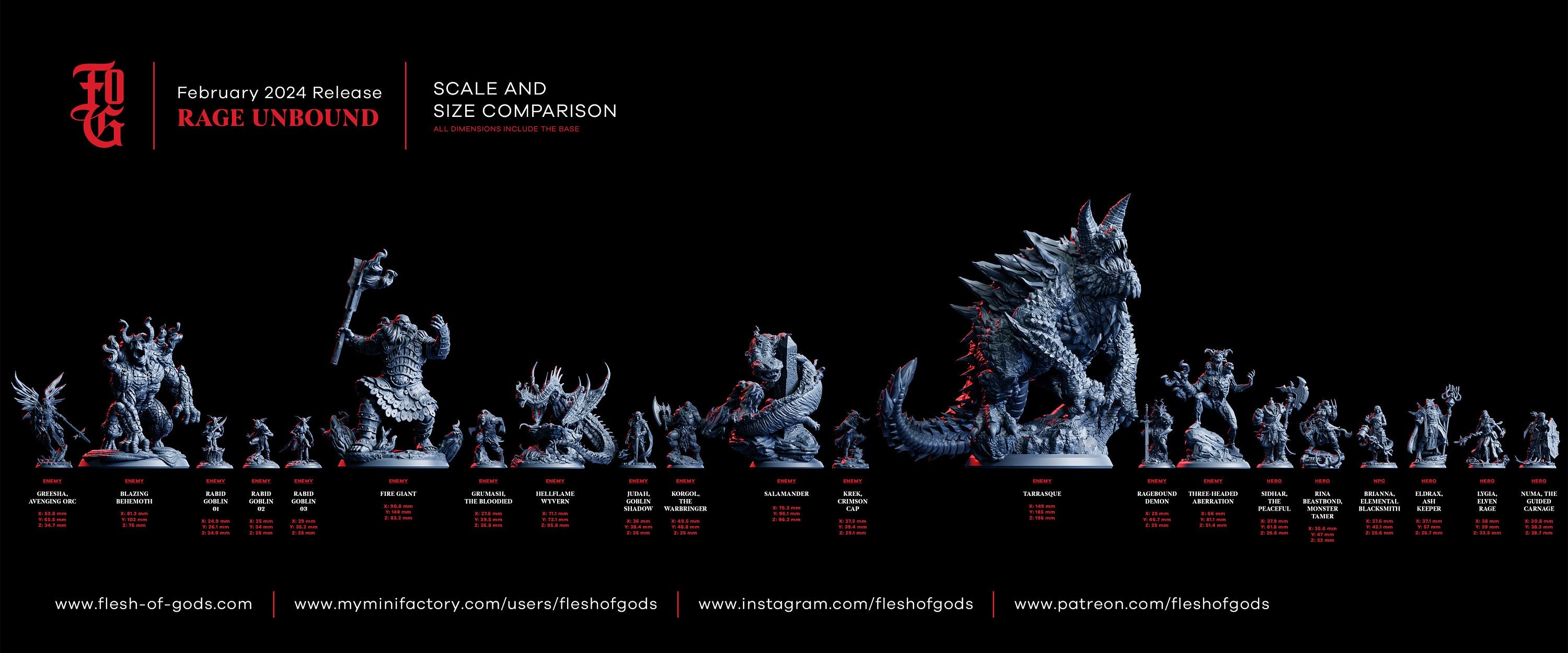 Rage Unbound - Hero - Numa, The Guided Carnage 25mm, The Nightfall Cult, Ennemy, Flesh of Gods, for Wargames, Dungeons & Dragons TTRPG