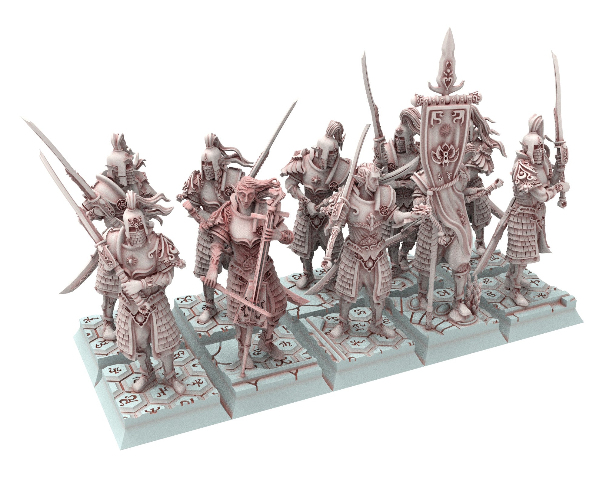 Hight Elves - 32mm Sword Master Elite, Fantasy elves, Insular Kingdom usable for 9th Age, Fantasy Battle, Oldhammer, King of war, D&D