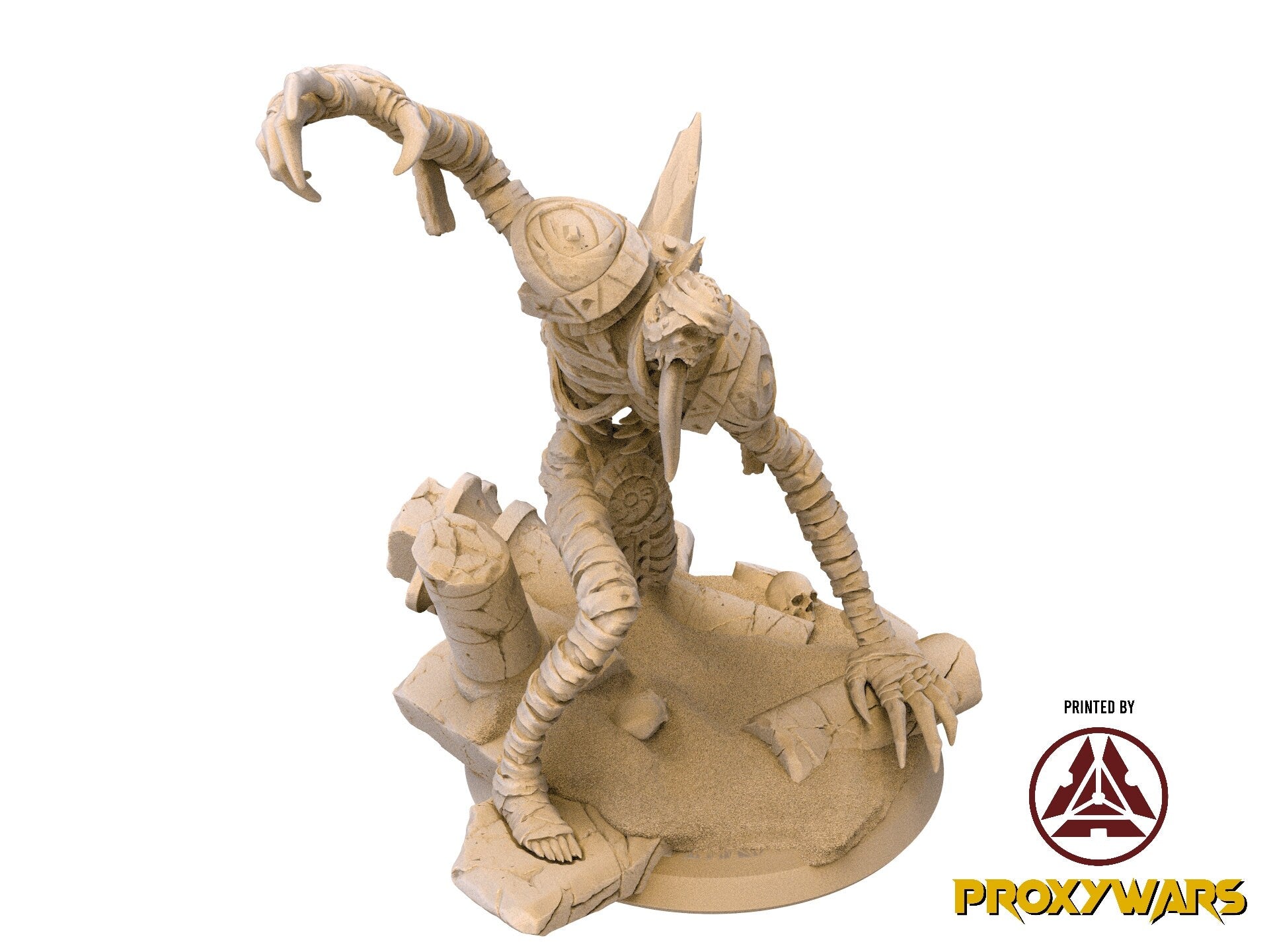 The Silent Sands - Enemy - Buried Golem 02 (50 mm), Awakened Shadow Flesh of Gods, for Wargames, Dungeons & Dragons TTRPG