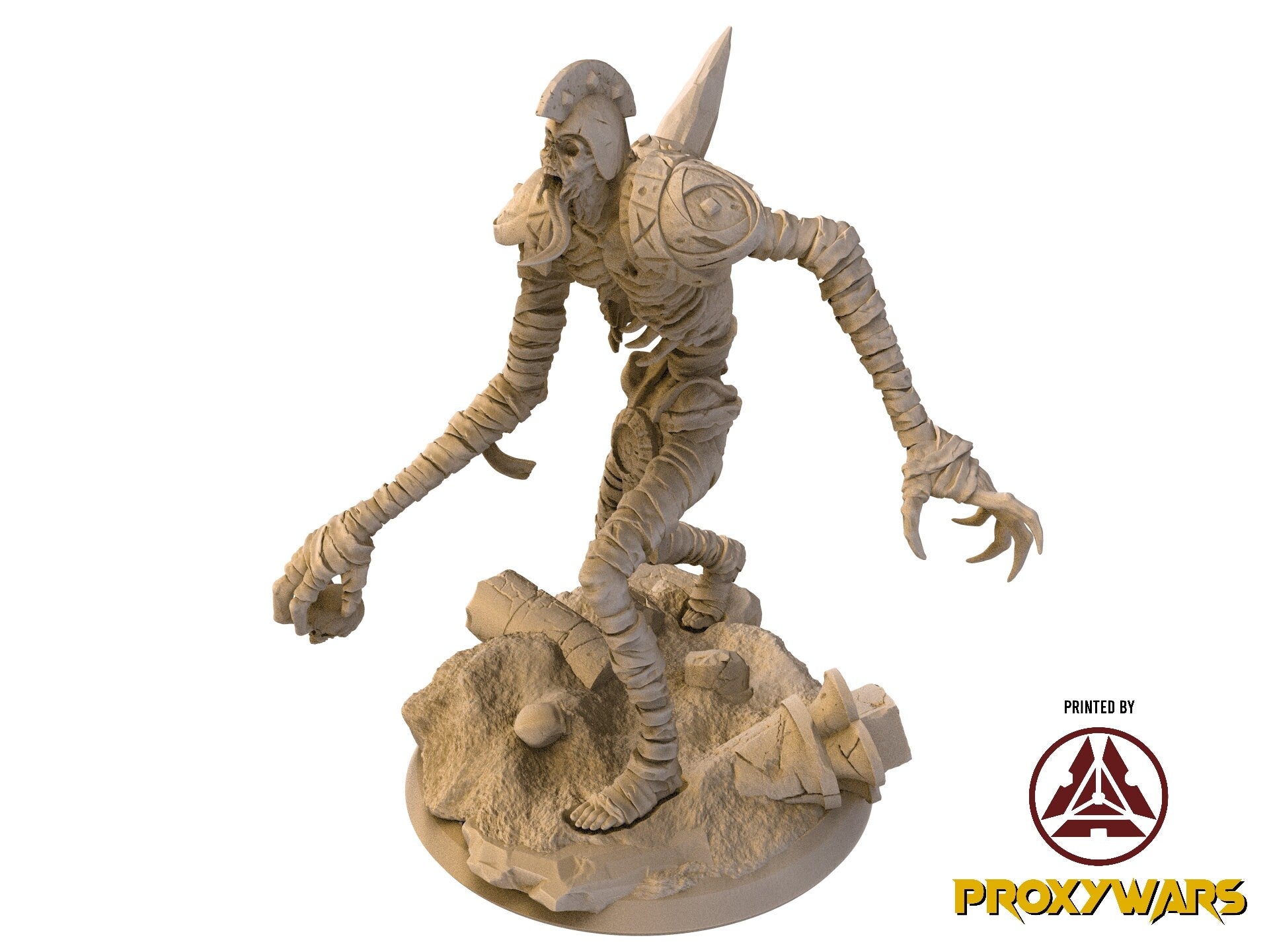 The Silent Sands - Enemy - Buried Golem 02 (50 mm), Awakened Shadow Flesh of Gods, for Wargames, Dungeons & Dragons TTRPG