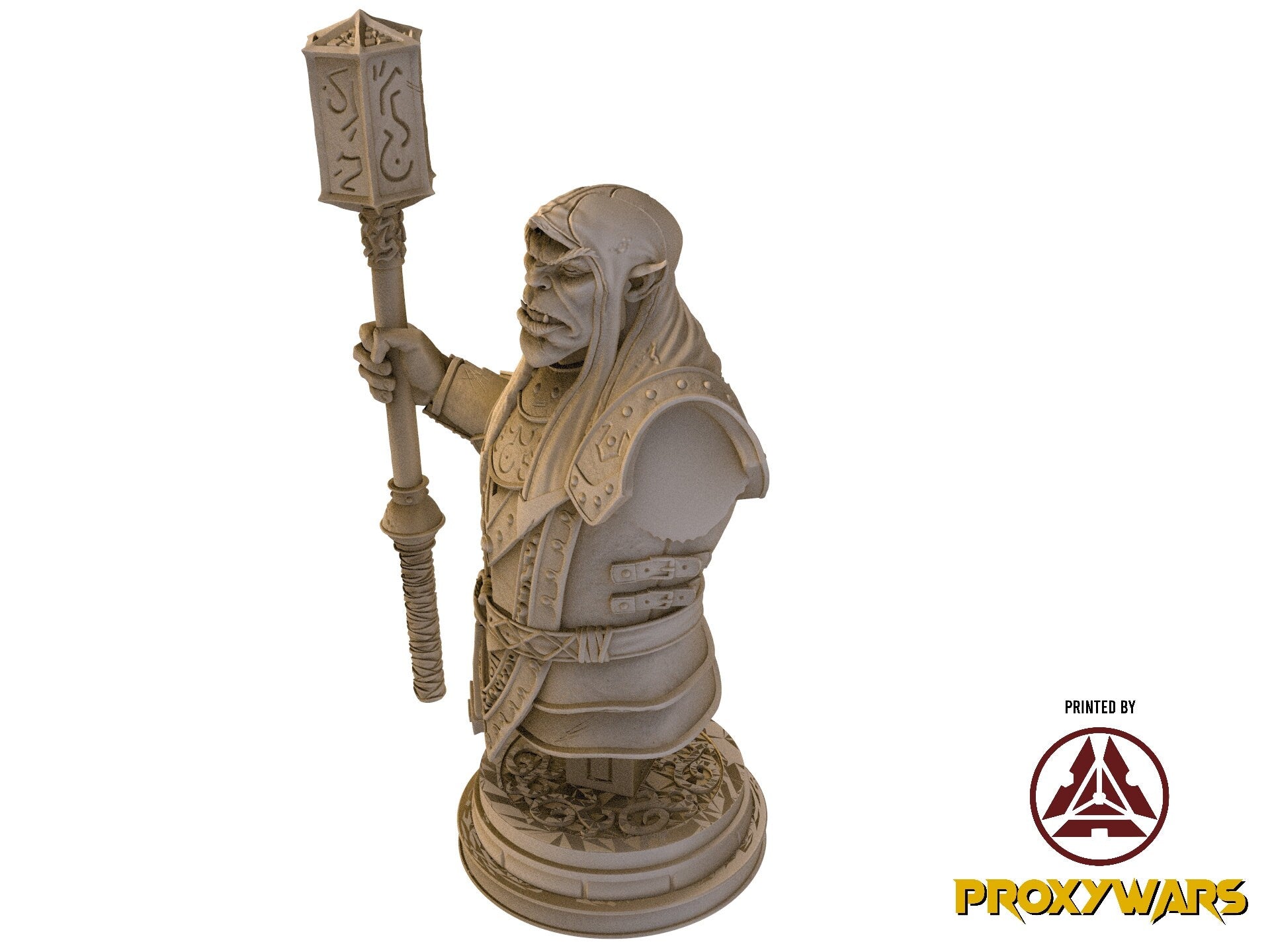 The Silent Sands - Bust - Verx, Hobgoblin Rune Knight, Awakened Shadow Flesh of Gods, for Wargames, Dungeons & Dragons TTRPG