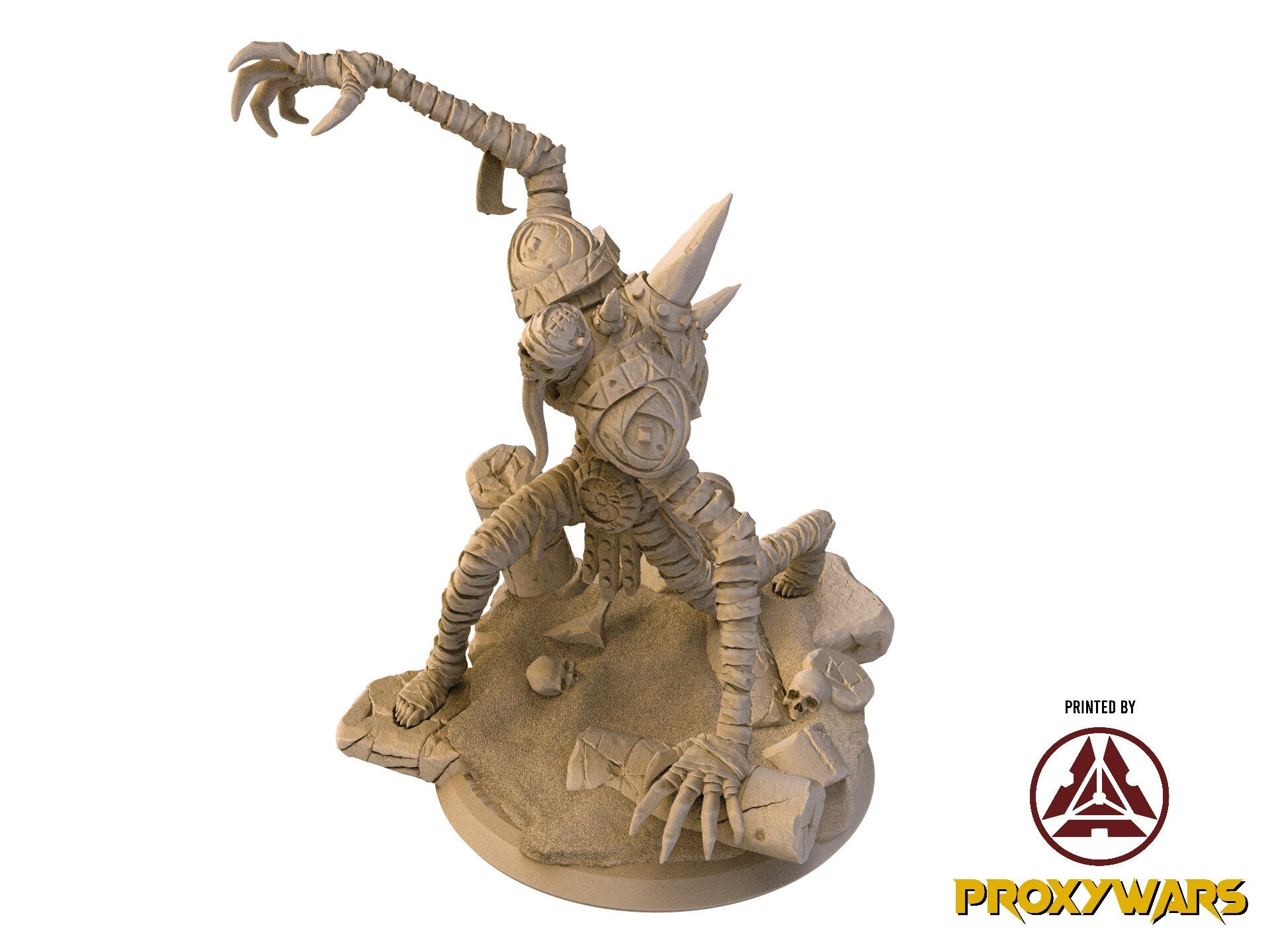 The Silent Sands - Enemy - Buried Golem 01 (50 mm), Awakened Shadow Flesh of Gods, for Wargames, Dungeons & Dragons TTRPG