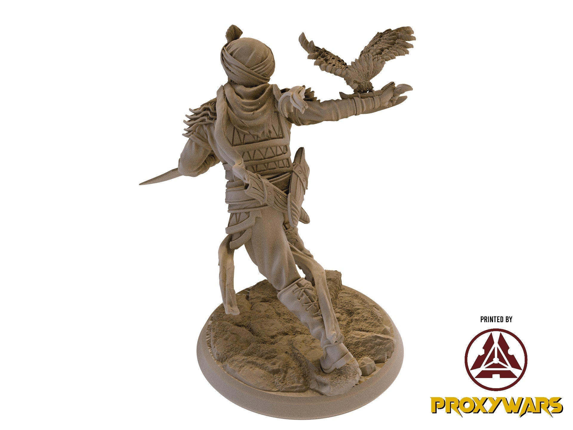 The Silent Sands - Hero - Rhazir, The Silent Blade (25 mm), Awakened Shadow Flesh of Gods, for Wargames, Dungeons & Dragons TTRPG