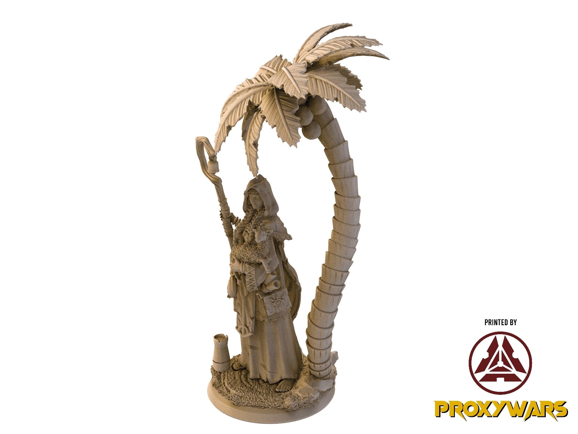 The Silent Sands - NPC - Lura, The Oasis Priest (25 mm), Awakened Shadow Flesh of Gods, for Wargames, Dungeons & Dragons TTRPG