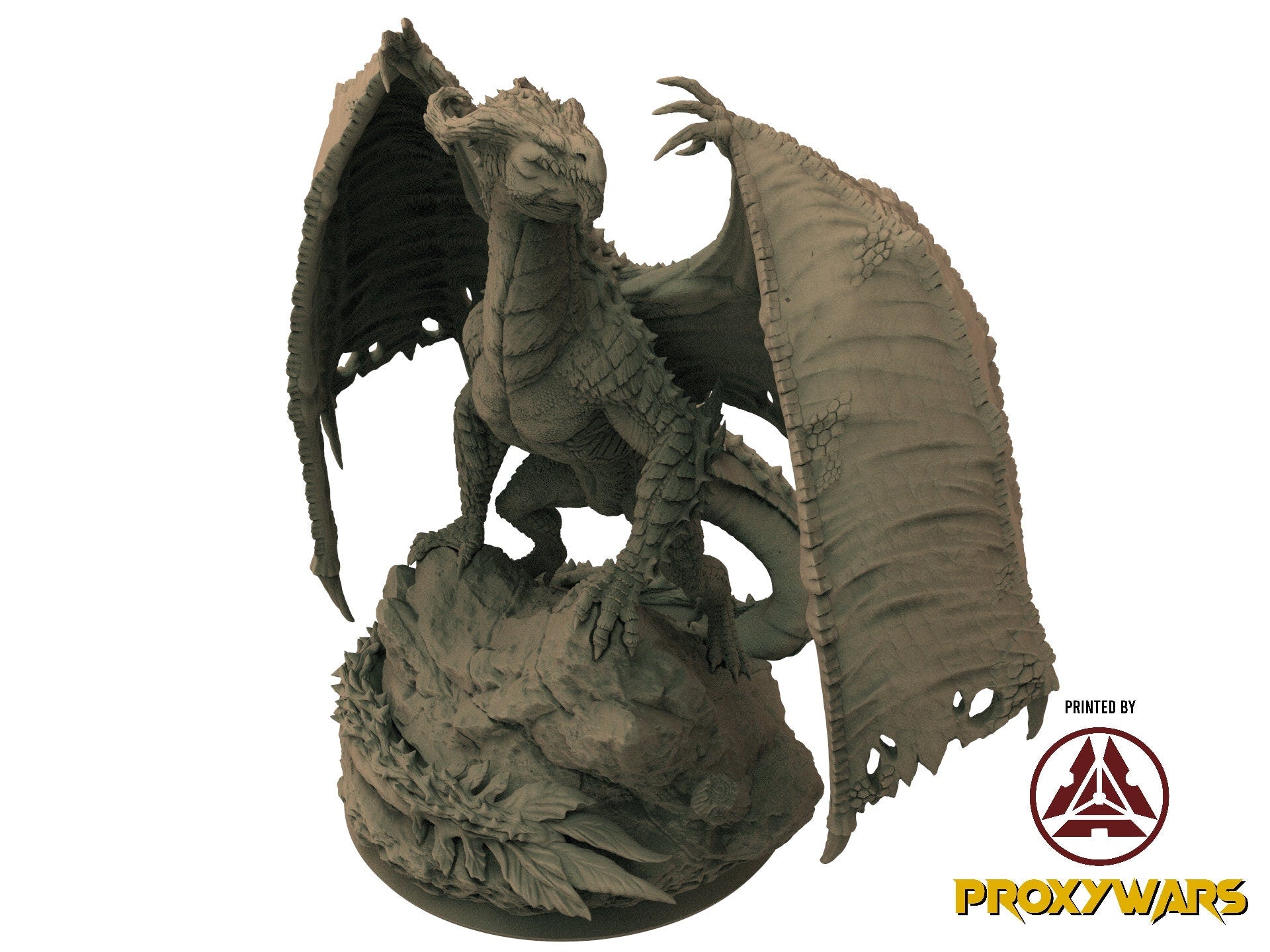 A Stormforged Heaven - Enemy - Elderwood Dragon (75 mm), quest for glory, Flesh of Gods, for Wargames, Dungeons & Dragons TTRPG