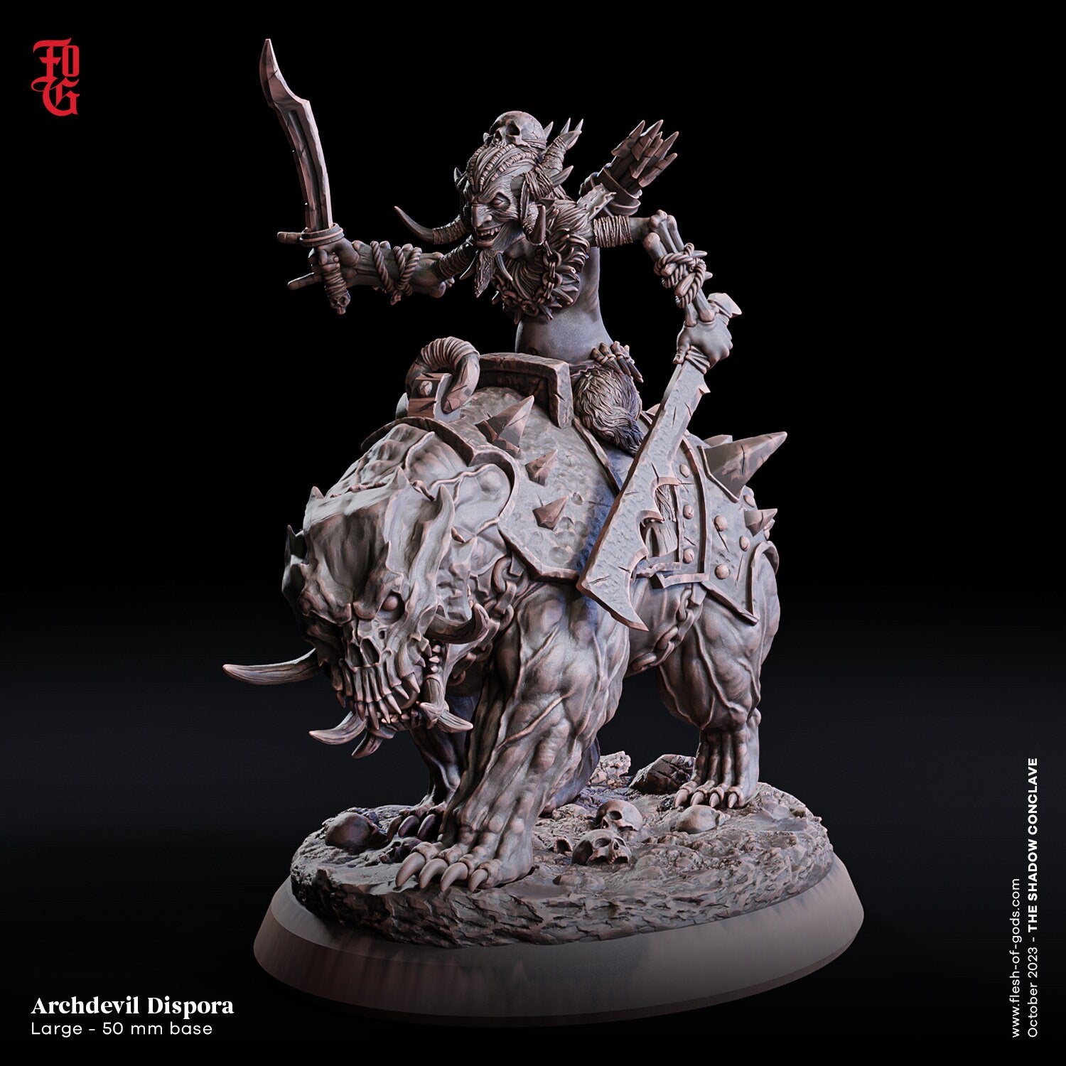 The Shadow Conclave - Ennemy - Archdevil Belthiax (25 mm), quest for glory, Flesh of Gods, for Wargames, Dungeons & Dragons TTRPG