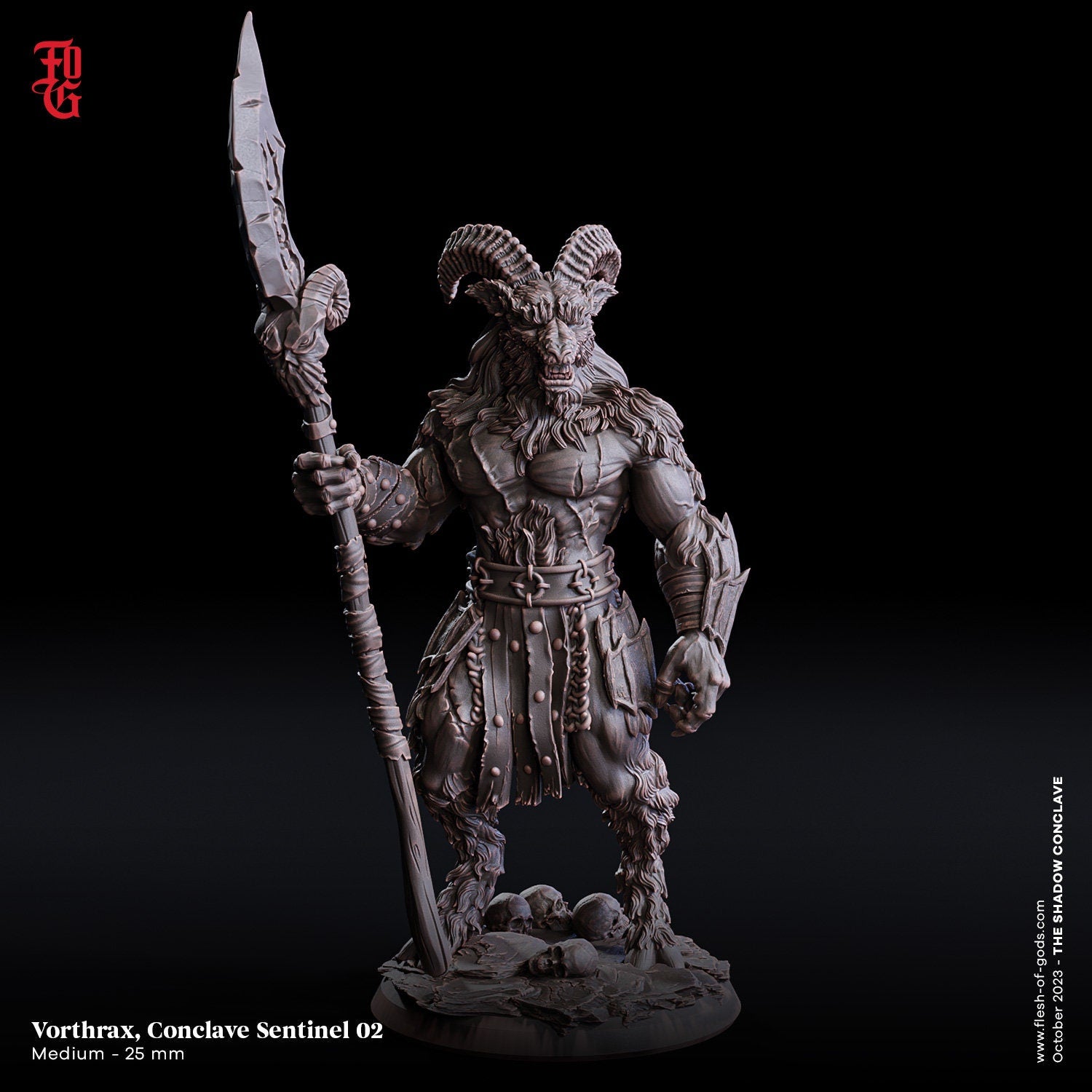 The Shadow Conclave - Ennemy - Vorthrax, Conclave Sentinel 02 25 mm, quest for glory, Flesh of Gods, for Wargames, Dungeons & Dragons TTRPG