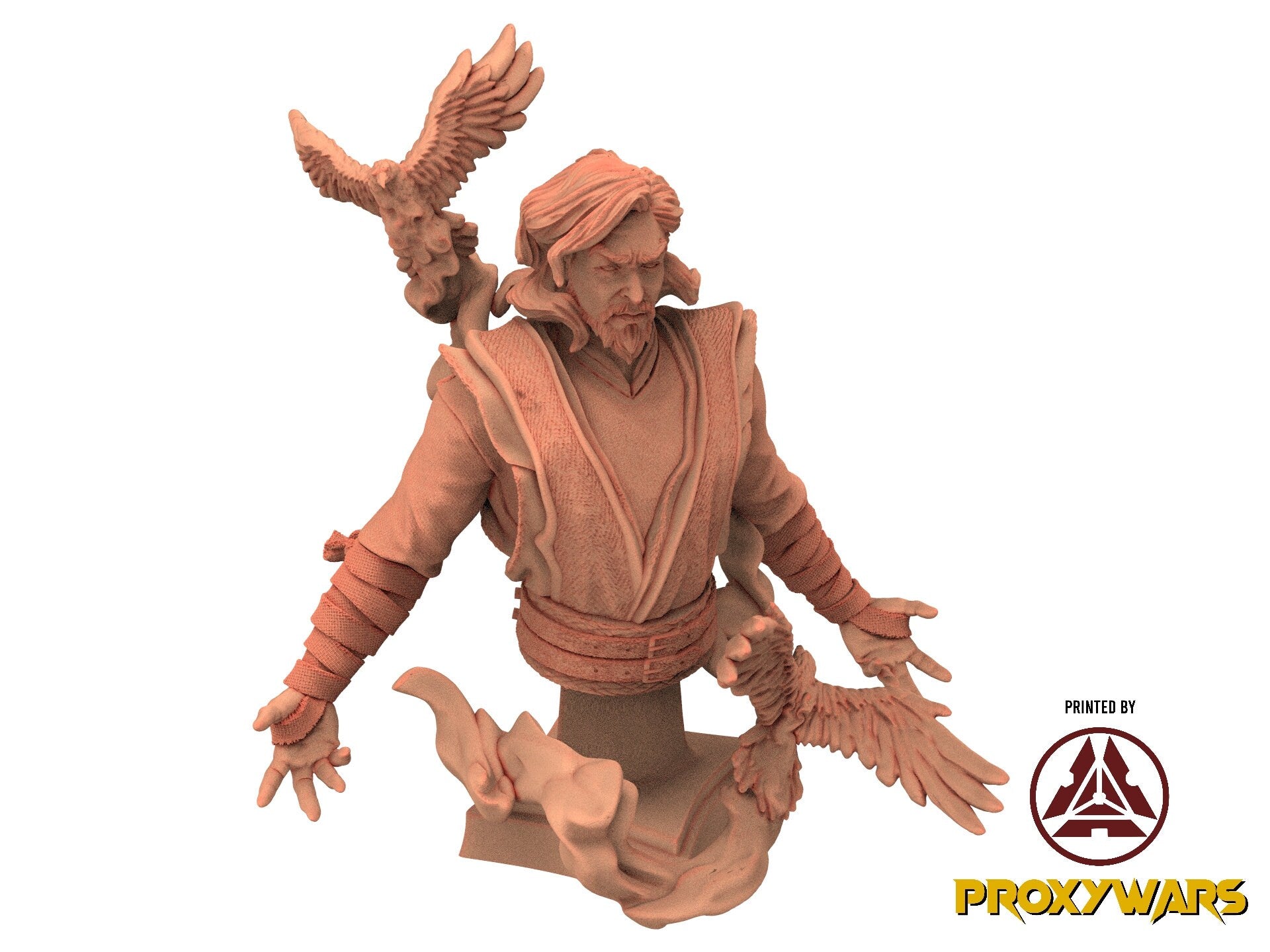 The Cursed Words - Bust - Creature Hunter, Shadowy Cults, Ennemy, Flesh of Gods, for Wargames, Dungeons & Dragons TTRPG