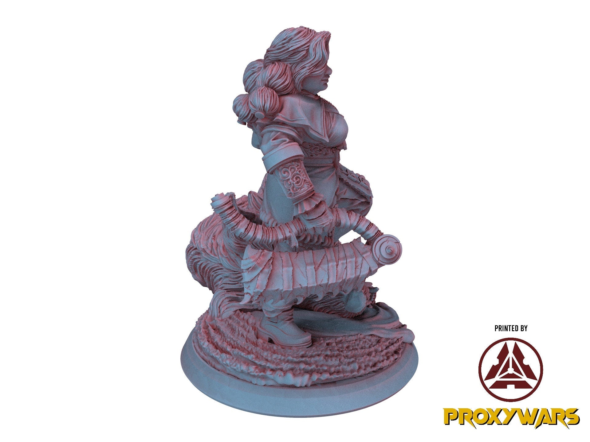 The Court Blood - Hero - Dwarf Creature Huntress 75mm, creatures of darkness, Ennemy, Flesh of Gods, for Wargames, Dungeons & Dragons TTRPG