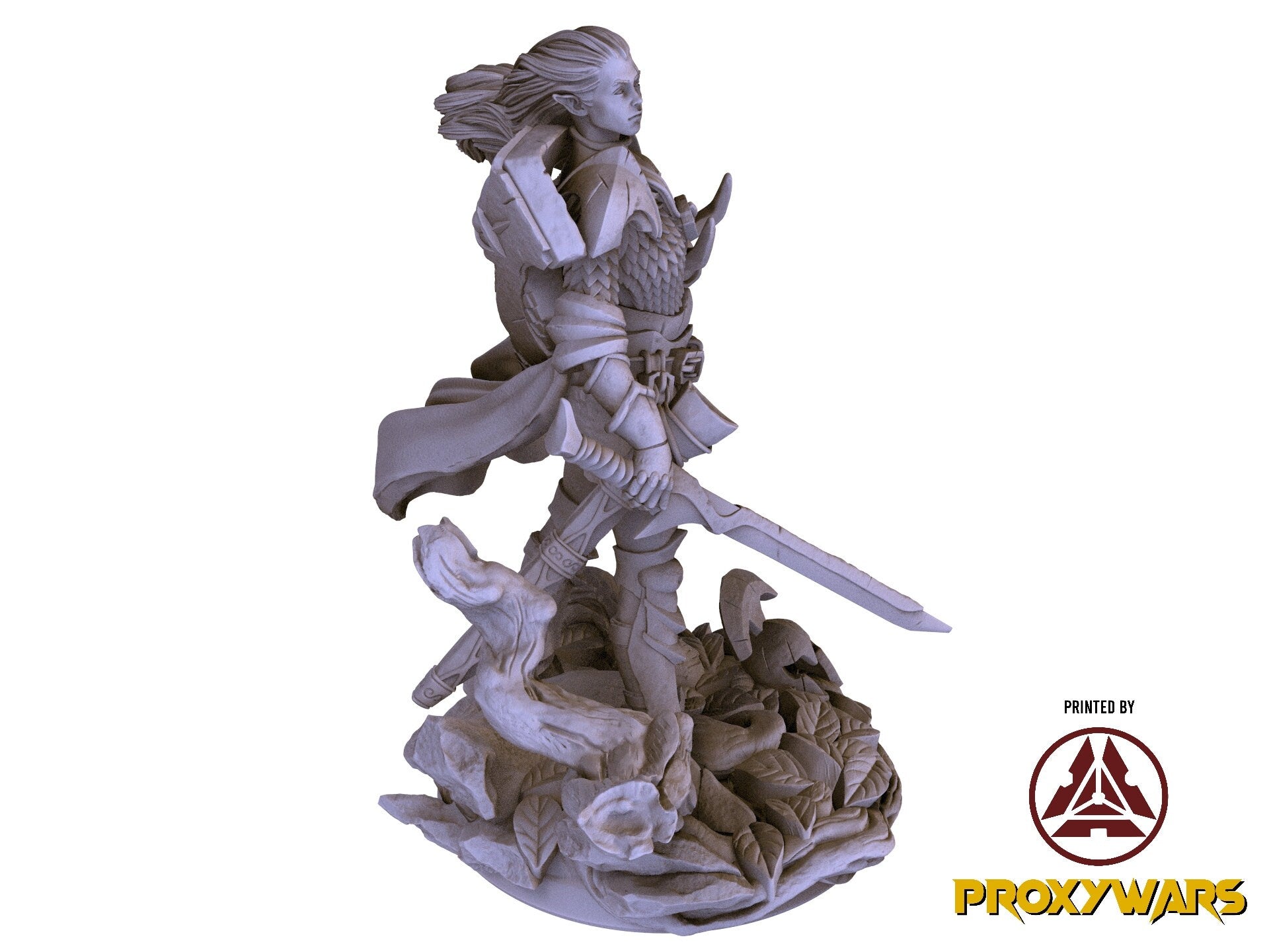 The Crimson Calamity - Hero - Nisara, Elf Knight 75mm, Flesh of Gods, for Wargames, Dungeons & Dragons TTRPG