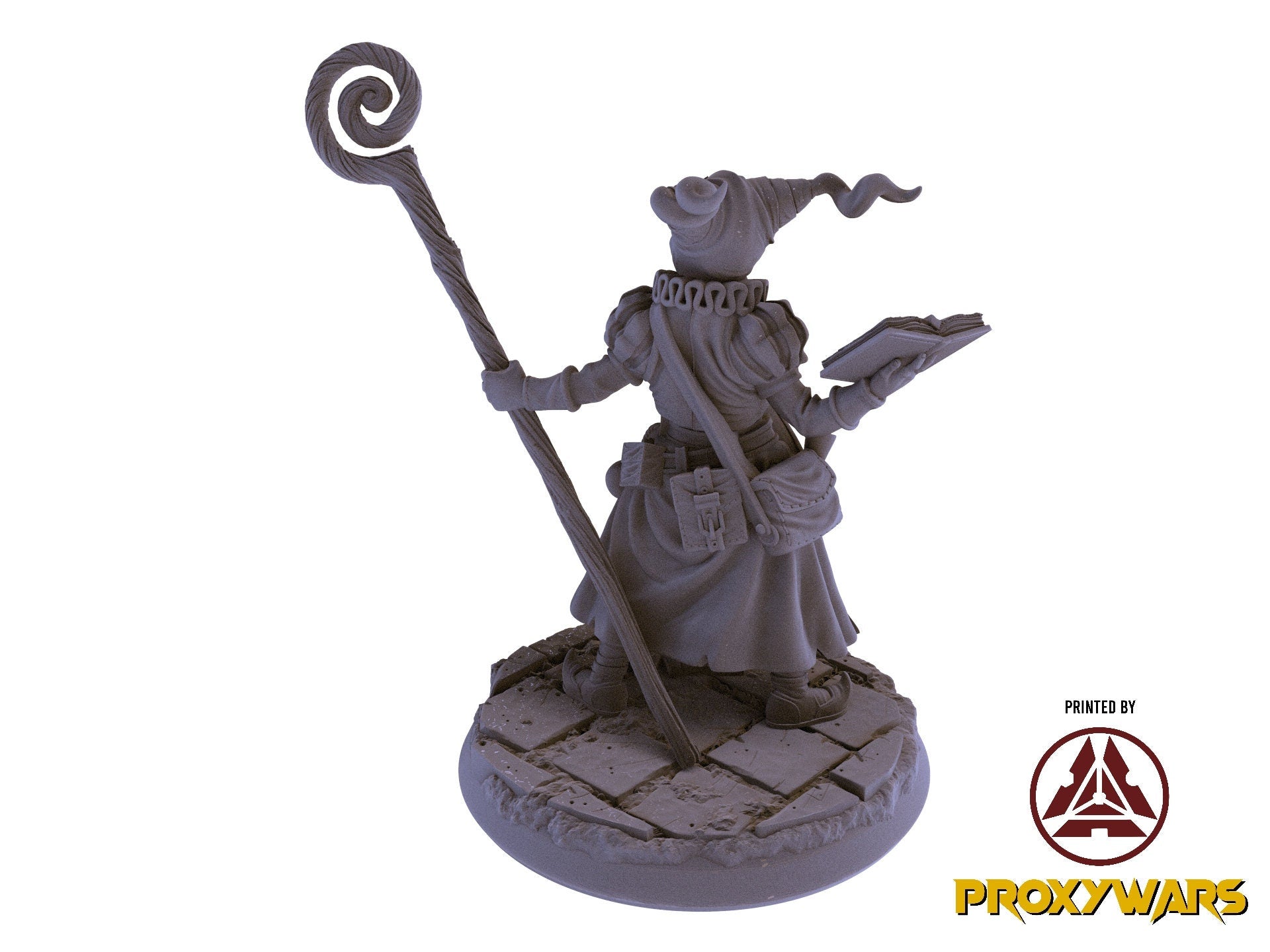 The Crimson Calamity - Hero - Shalana, Gnome Wizard 75mm, Flesh of Gods, for Wargames, Dungeons & Dragons TTRPG