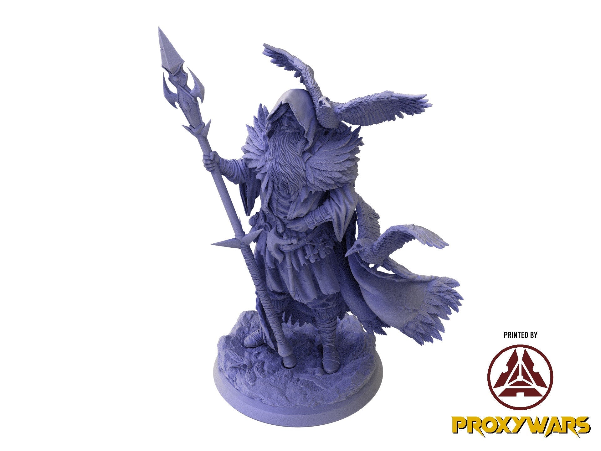 A Stormforged Heaven - Hero - Grimnir, Ravenlord (75 mm), quest for glory, Flesh of Gods, for Wargames, Dungeons & Dragons TTRPG