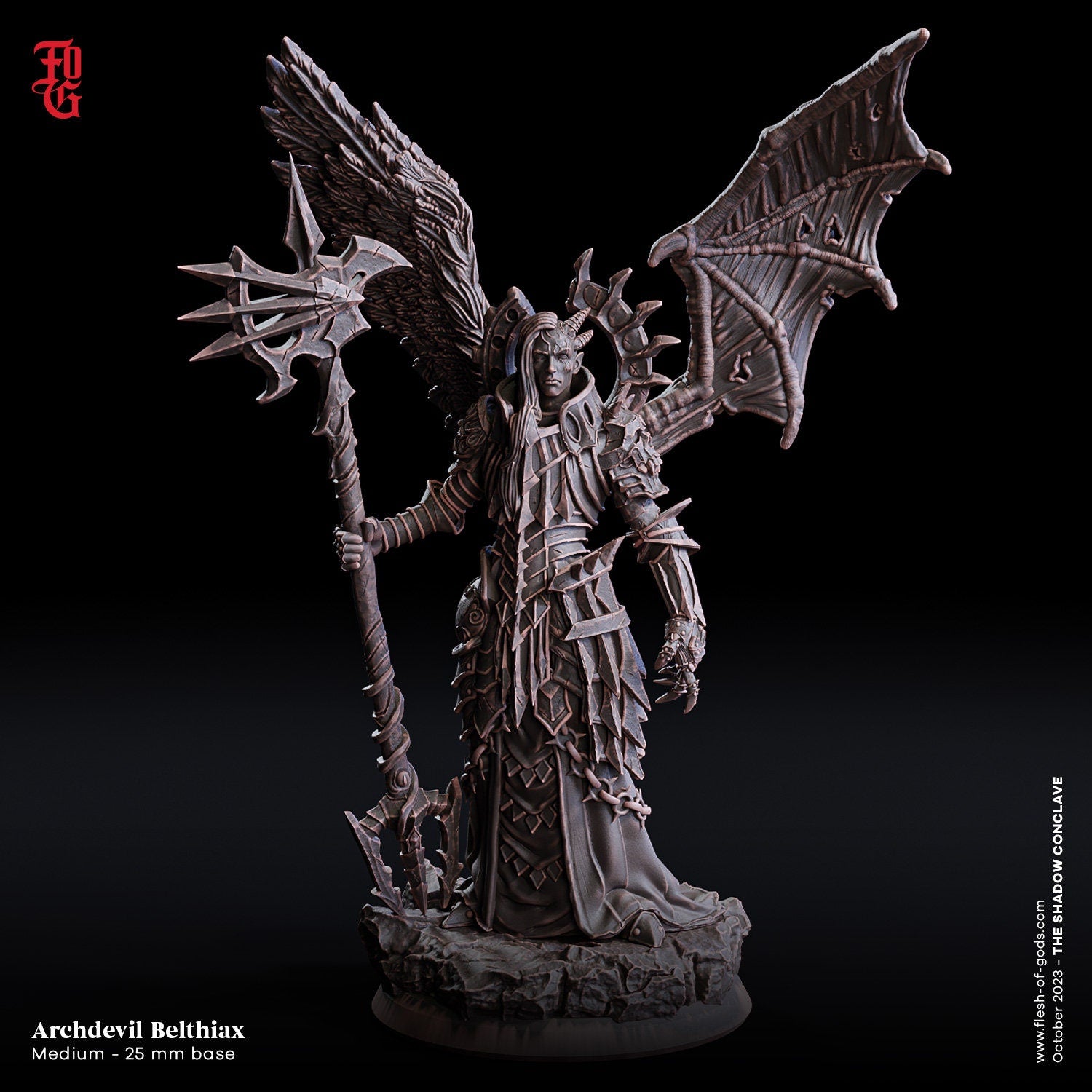 The Shadow Conclave - Hero - Archdevil Belthiax (75 mm), quest for glory, Flesh of Gods, for Wargames, Dungeons & Dragons TTRPG