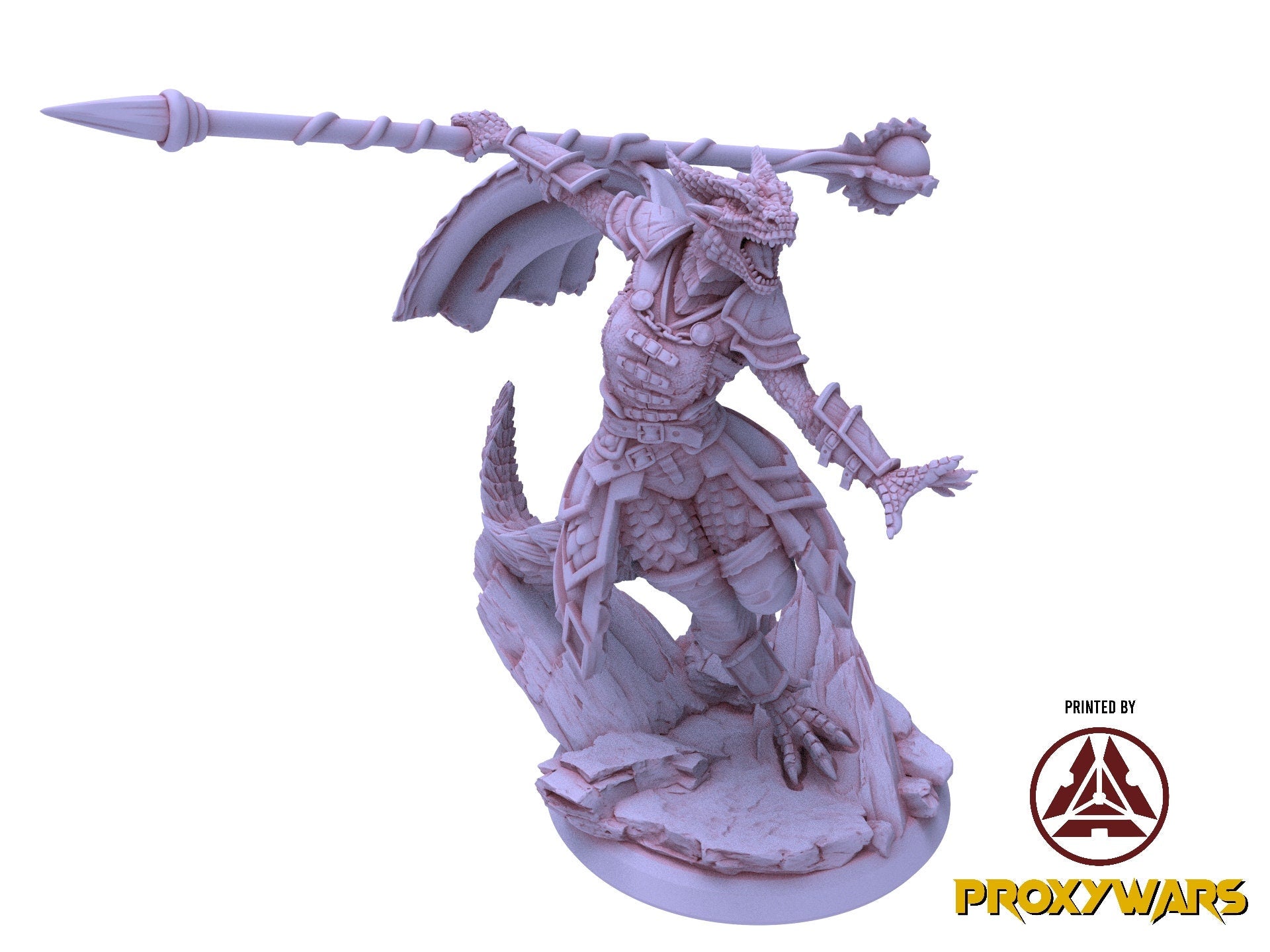 Shadowbound Knights - Bolgra, Dragonborn Sorceress 75mm, The Nightfall Cult, Hero, Flesh of Gods, for Wargames, Dungeons & Dragons TTRPG