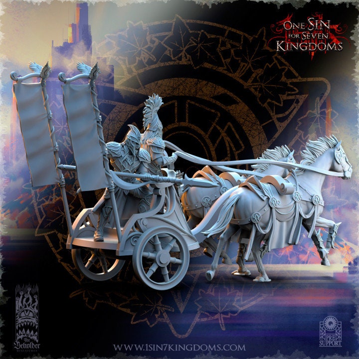 Hight Elves - Silvermoor - Light Chariot, Fantasy elves, usable for 9th Age, Fantasy Battle, Oldhammer, King of war