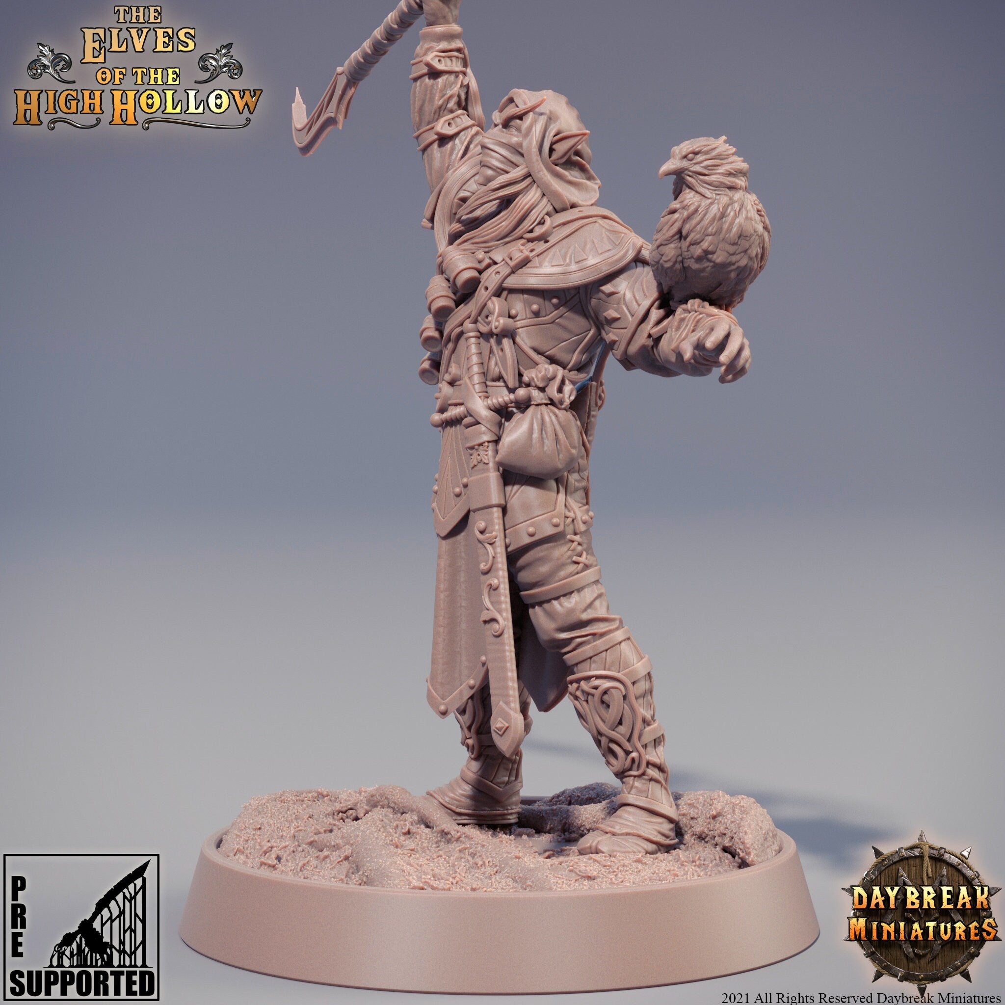 The Elves of the High Hollow - Arren Klooser, quest for glory, DayBreak Miniatures, for Wargames, Dungeons & Dragons TTRPG