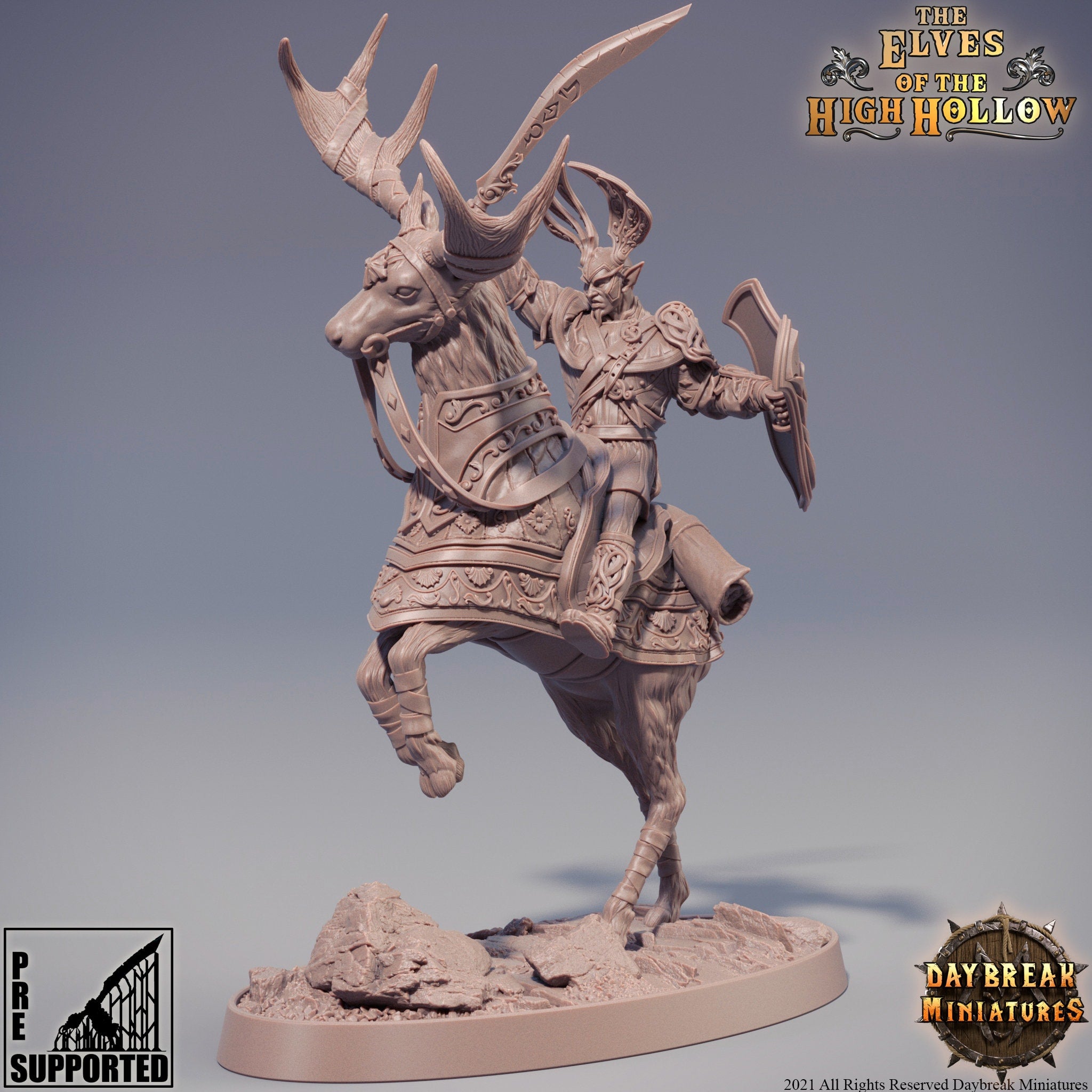 The Elves of the High Hollow - Glaive, son of Faeren, quest for glory, DayBreak Miniatures, for Wargames, Dungeons & Dragons TTRPG