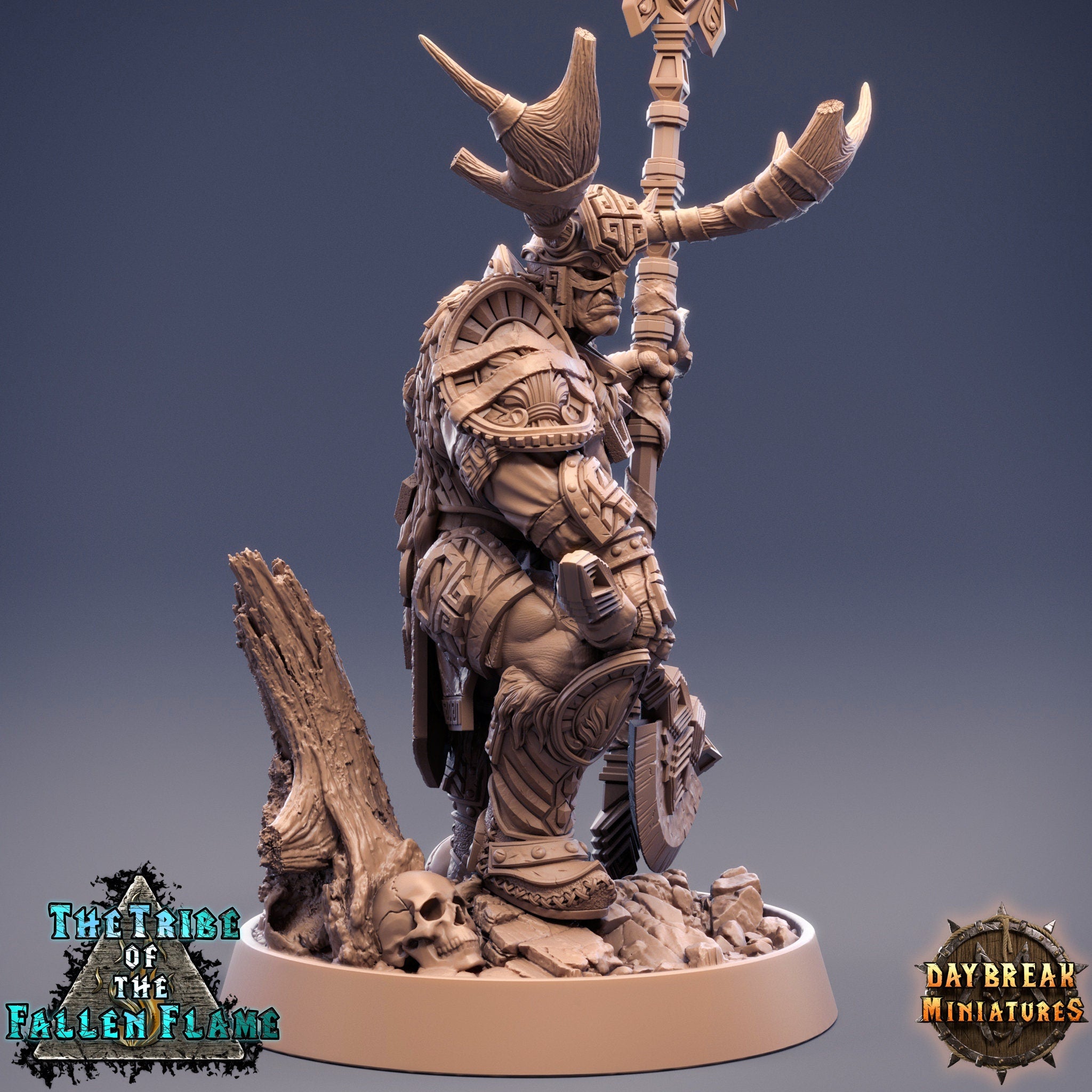 The Tribe Of The Fallen Flame - Caninus the Horned Nightmare, quest for glory, DayBreak Miniatures, for Wargames, Dungeons & Dragons TTRPG