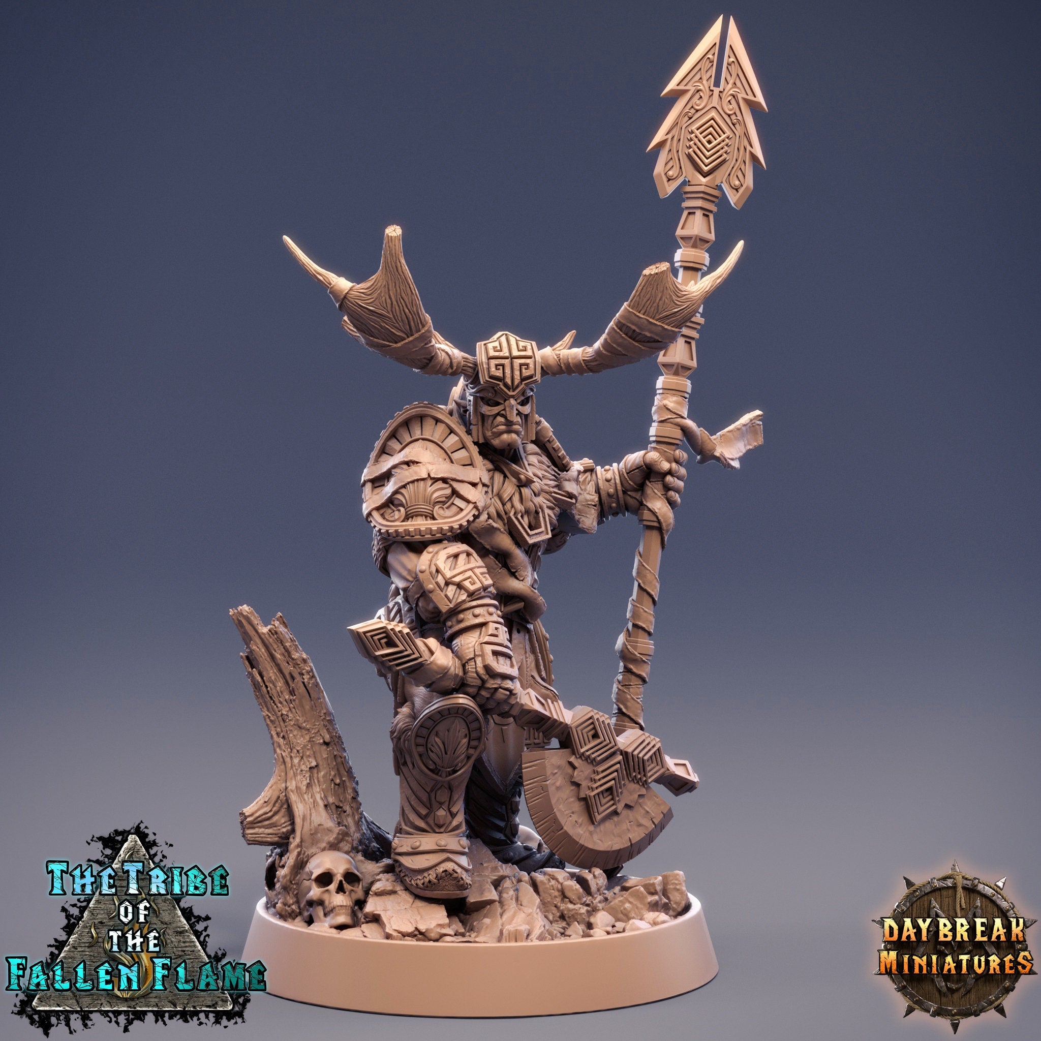 The Tribe Of The Fallen Flame - Caninus the Horned Nightmare, quest for glory, DayBreak Miniatures, for Wargames, Dungeons & Dragons TTRPG