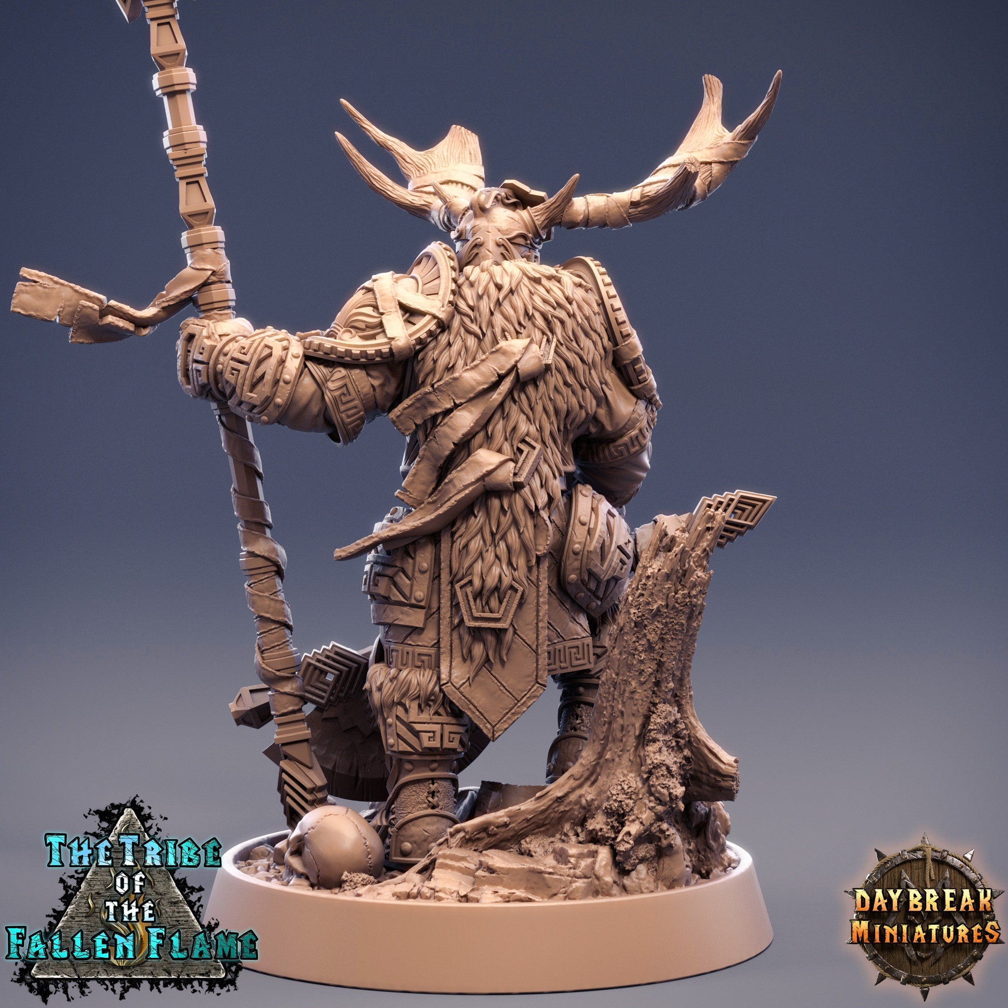 The Tribe Of The Fallen Flame - Caninus the Horned Nightmare, quest for glory, DayBreak Miniatures, for Wargames, Dungeons & Dragons TTRPG