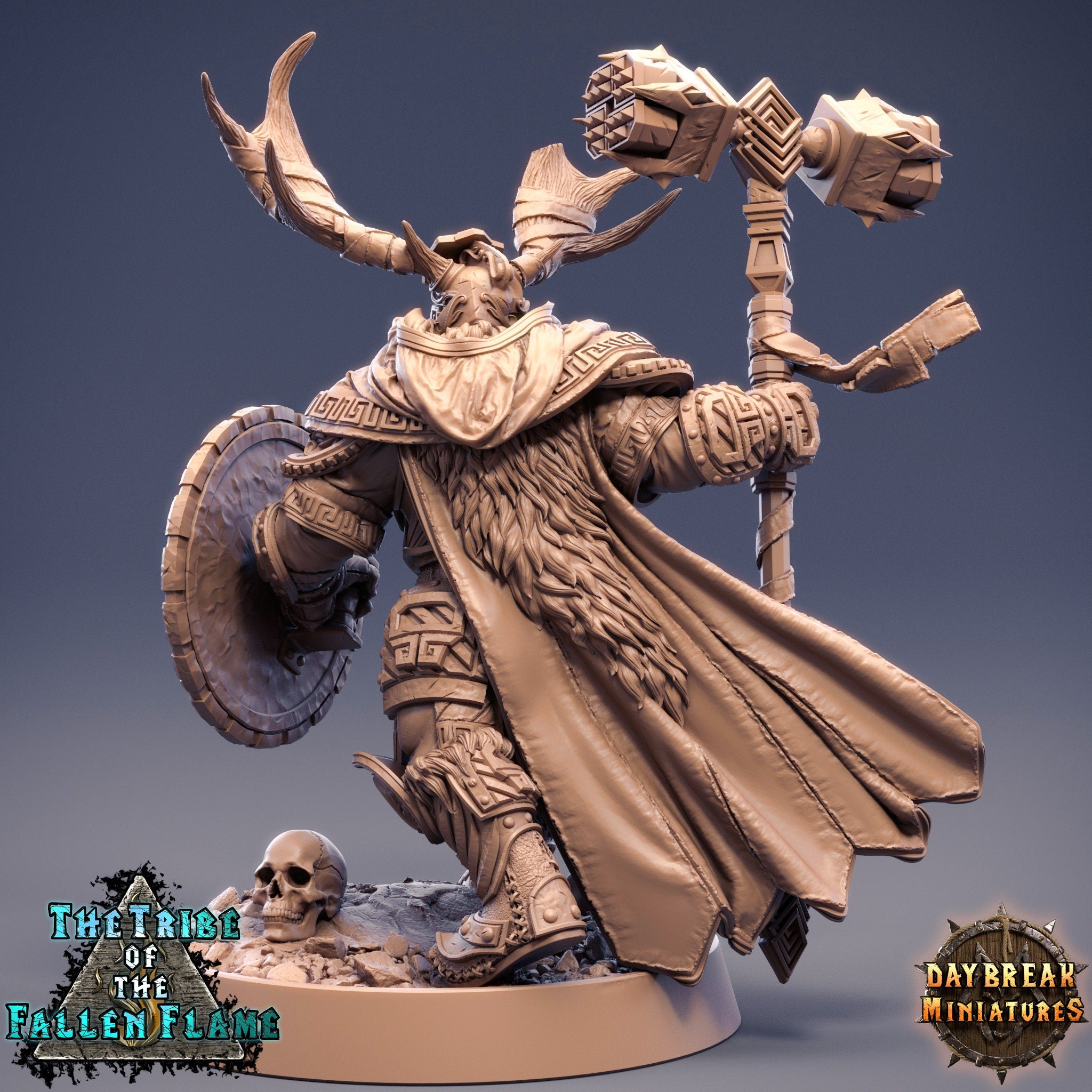 The Tribe Of The Fallen Flame - Grandmaster Stormhorn, quest for glory, DayBreak Miniatures, for Wargames, Dungeons & Dragons TTRPG