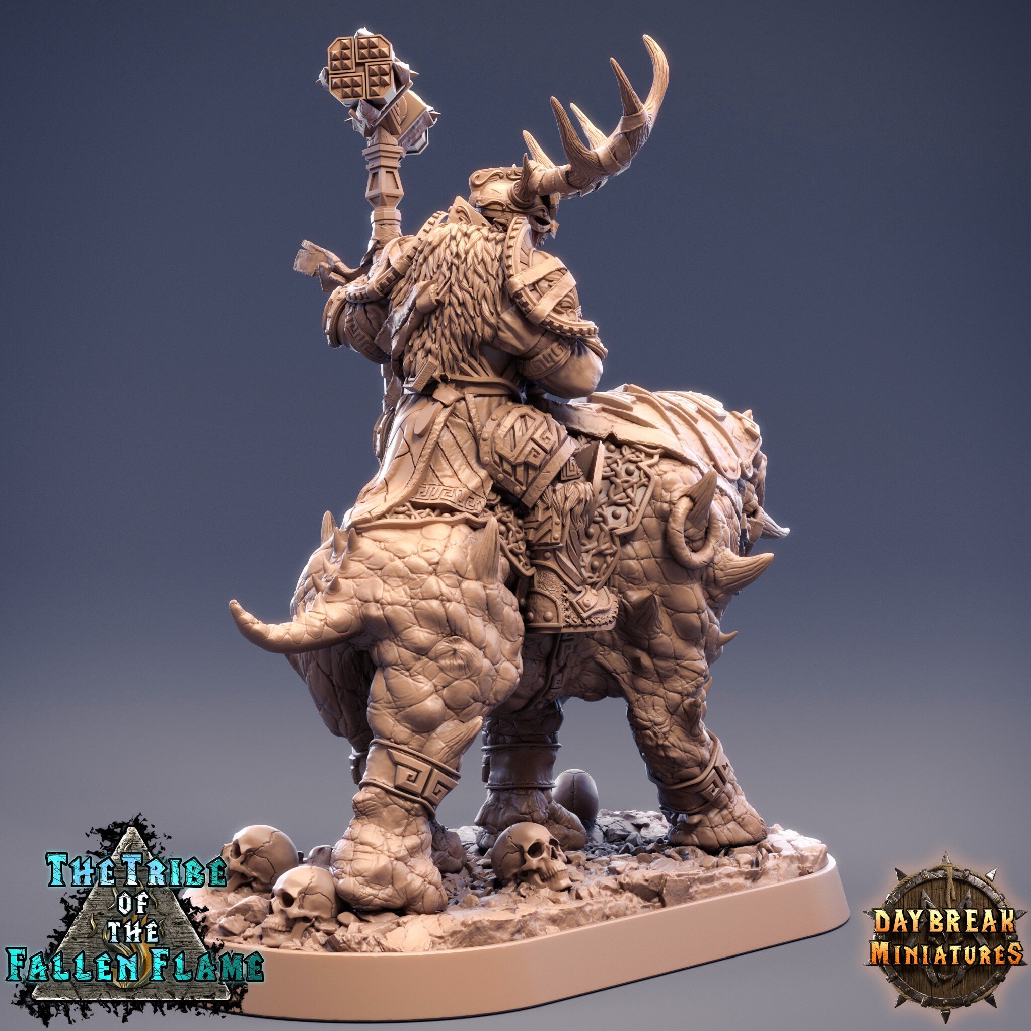 The Tribe Of The Fallen Flame - Irgut the Crusher Tuskerbeast, quest for glory, DayBreak Miniatures, for Wargames, Dungeons & Dragons TTRPG