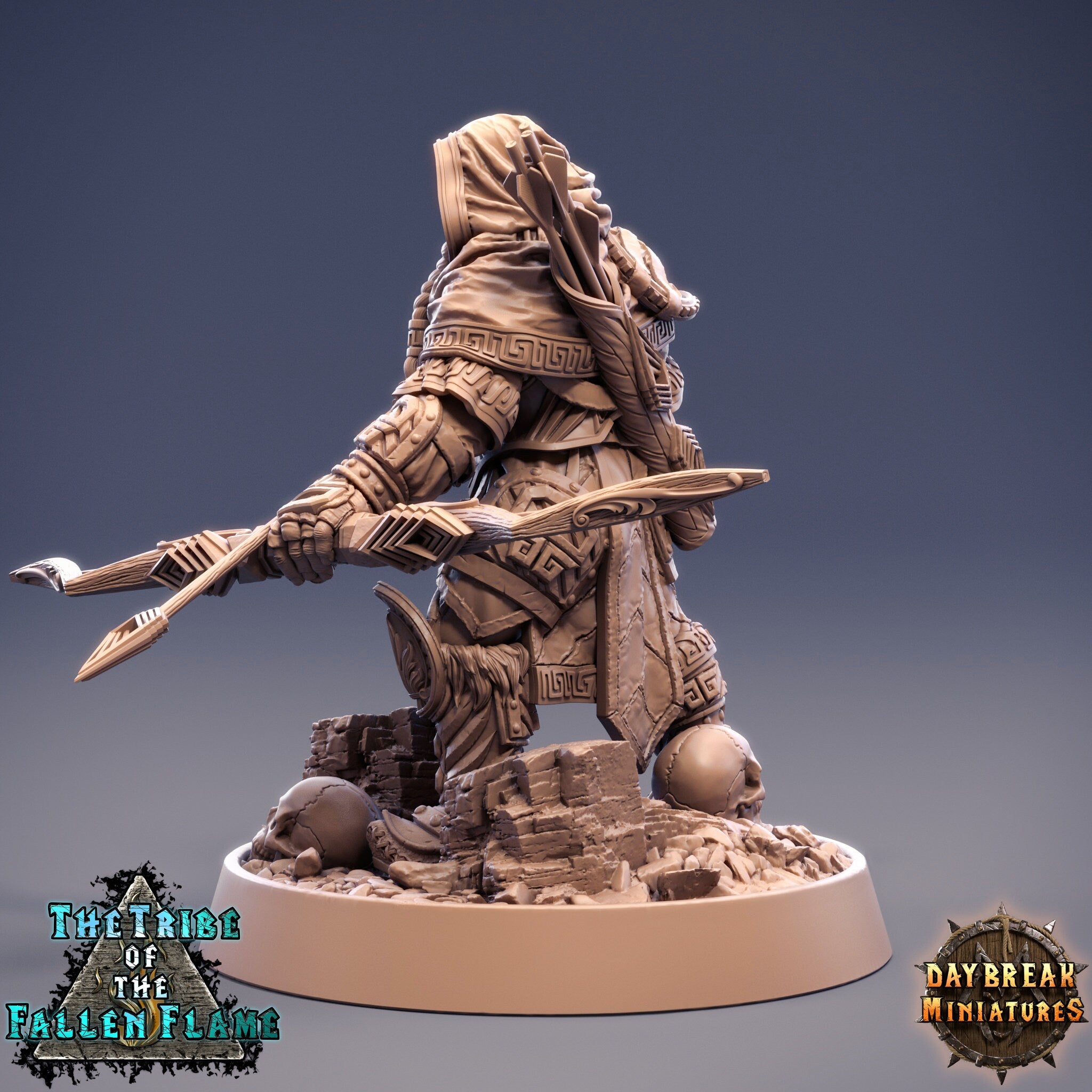 The Tribe Of The Fallen Flame - Juma Poisonbow, quest for glory, DayBreak Miniatures, for Wargames, Dungeons & Dragons TTRPG