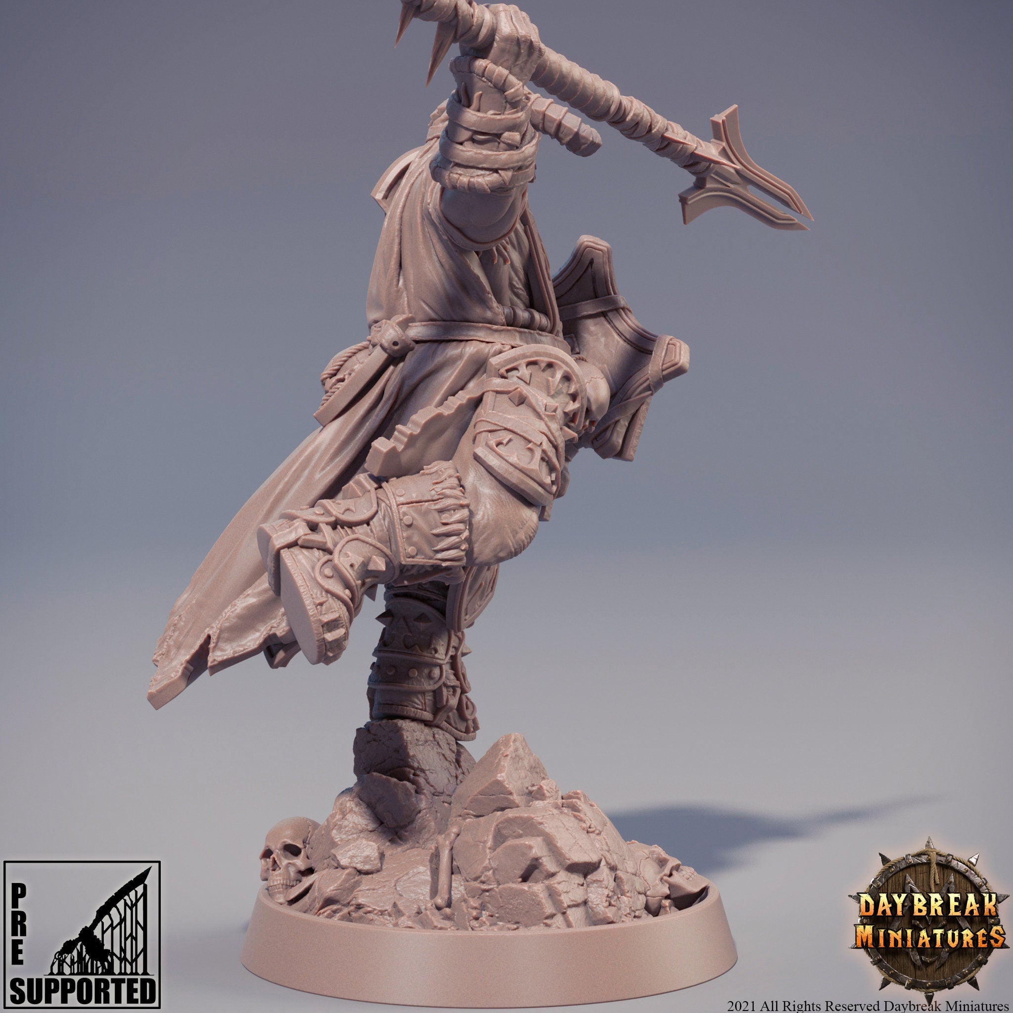 The Chaos Barbarians of Q - Baryonax the Uncategorizeable, quest for glory, DayBreak Miniatures, for Wargames, Dungeons & Dragons TTRPG