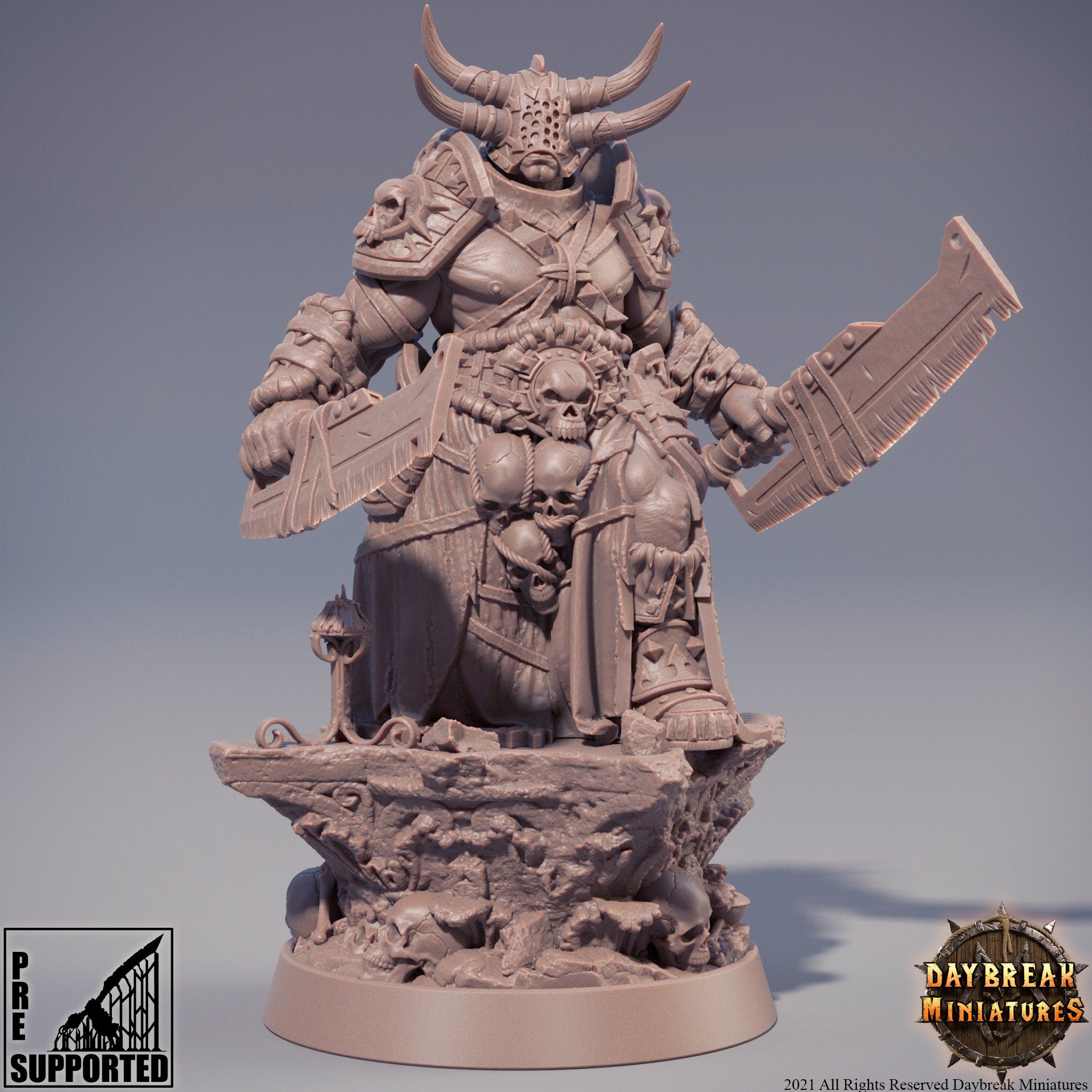 The Chaos Barbarians of Q - Preontz the Foreshadower, quest for glory, DayBreak Miniatures, for Wargames, Dungeons & Dragons TTRPG