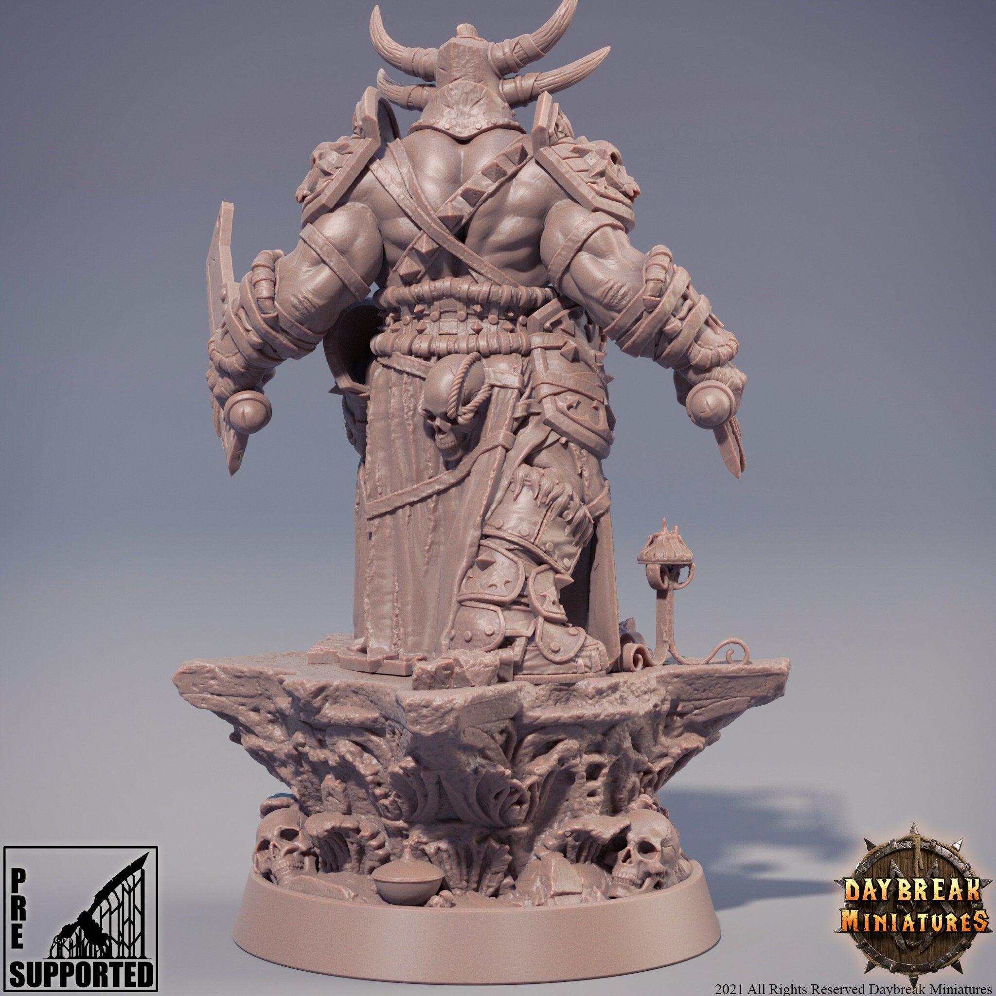 The Chaos Barbarians of Q - Bozonar The Subcertain, quest for glory, DayBreak Miniatures, for Wargames, Dungeons & Dragons TTRPG