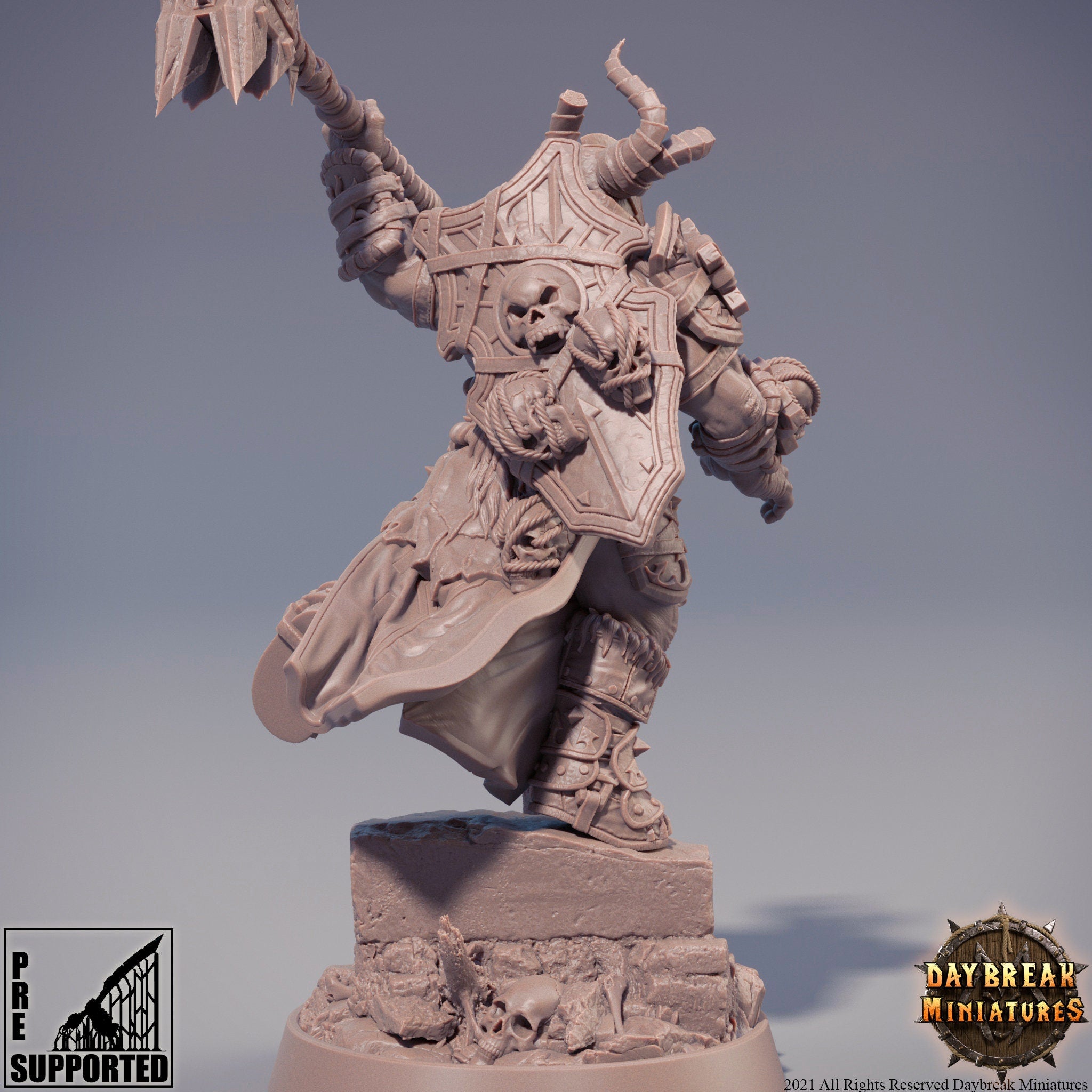 The Chaos Barbarians of Q - Preontz the Foreshadower, quest for glory, DayBreak Miniatures, for Wargames, Dungeons & Dragons TTRPG