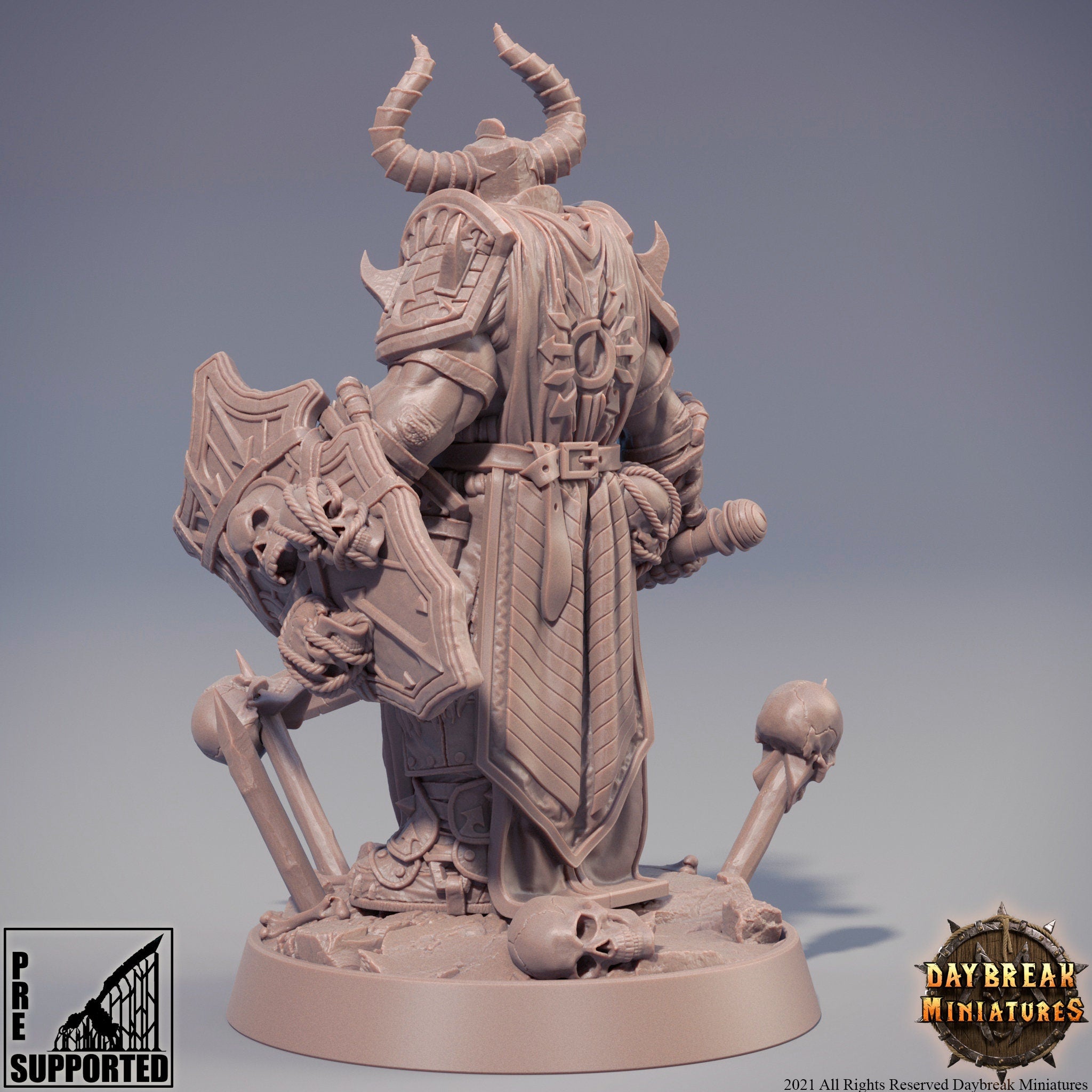 The Chaos Barbarians of Q - Skyrminz of the Old Machines, quest for glory, DayBreak Miniatures, for Wargames, Dungeons & Dragons TTRPG