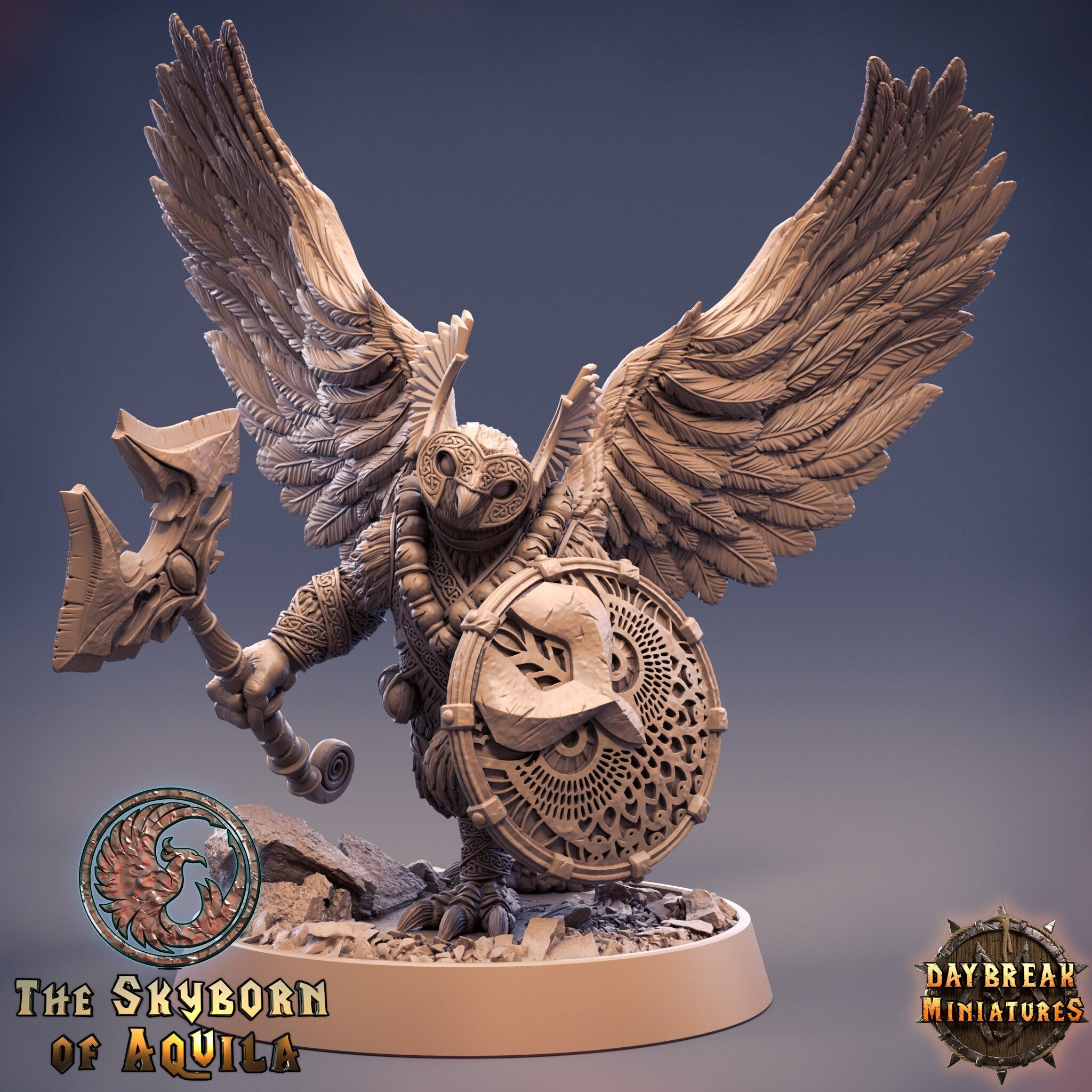 The Skyborn of Aquila - Haim Fireflight, quest for glory, DayBreak Miniatures, for Wargames, Dungeons & Dragons TTRPG