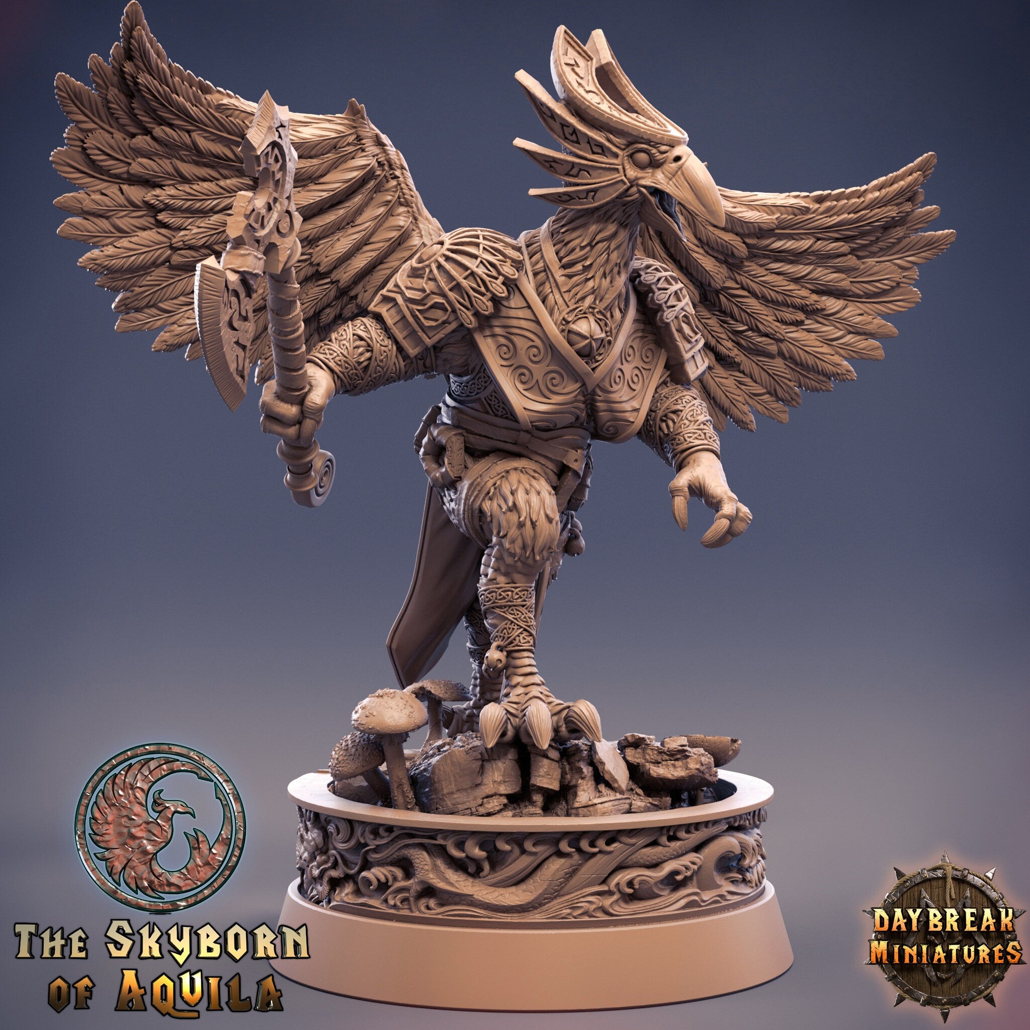 The Skyborn of Aquila - Haim Fireflight, quest for glory, DayBreak Miniatures, for Wargames, Dungeons & Dragons TTRPG