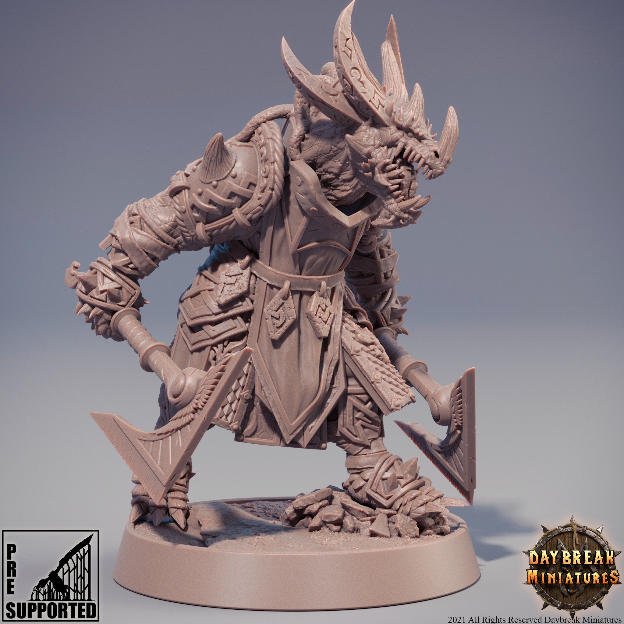 Dragonborn The Stoneborn of the Fire - Ghaal ”Blood” Shaantza, quest for glory, DayBreak Miniatures, for Wargames, Dungeons & Dragons TTRPG