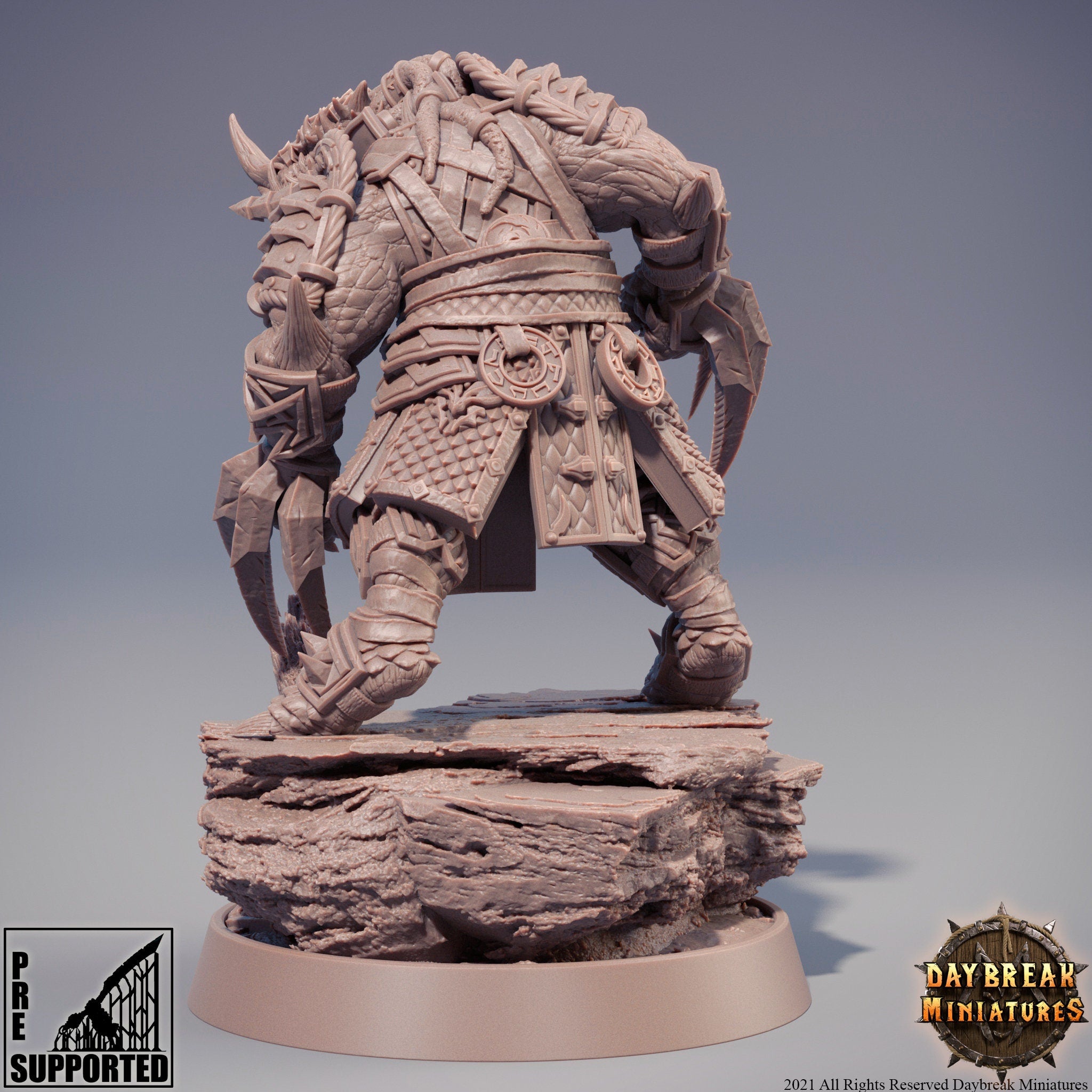 Dragonborn The Stoneborn of the Fire - Zsagatai the Blizzard, quest for glory, DayBreak Miniatures, for Wargames, Dungeons & Dragons TTRPG