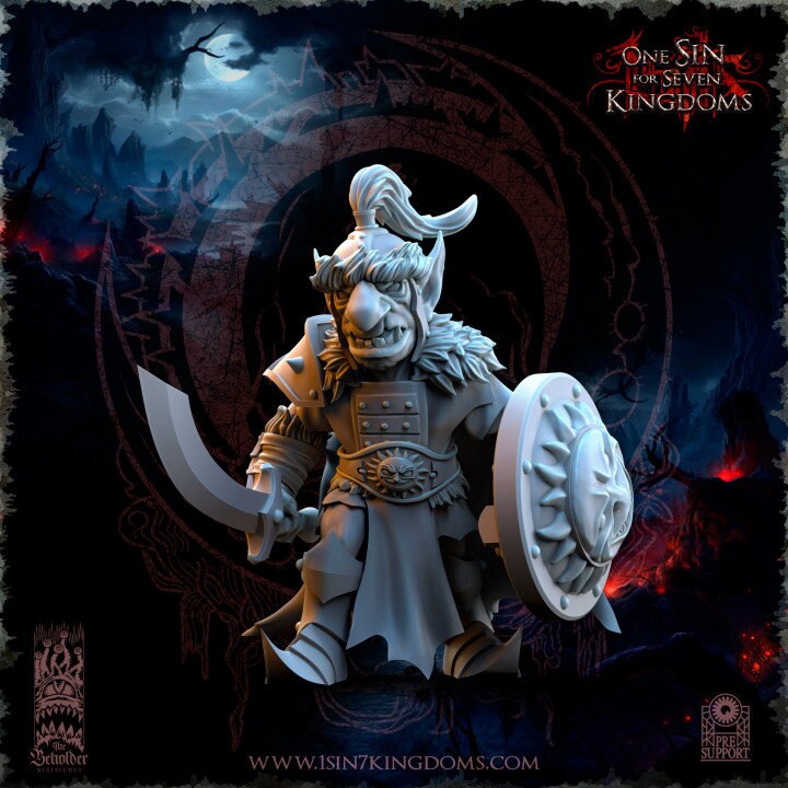 Orc & Goblin - Goblins Desert Swordmen - The Black horde, utilisables pour Oldhammer, king of wars, 9th age