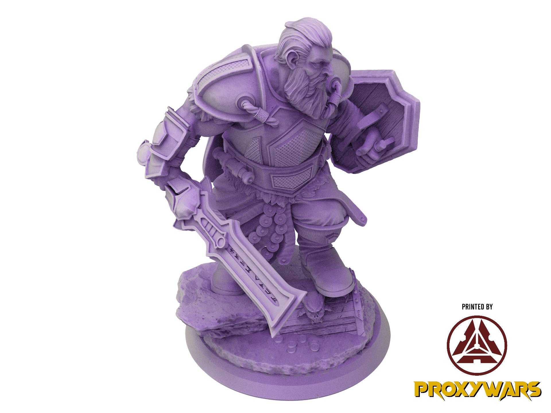 Welcome Back - Enemy - Dwarf Warrior (Medium - 25 mm), quest for glory, Flesh of Gods, for Wargames, Dungeons & Dragons TTRPG