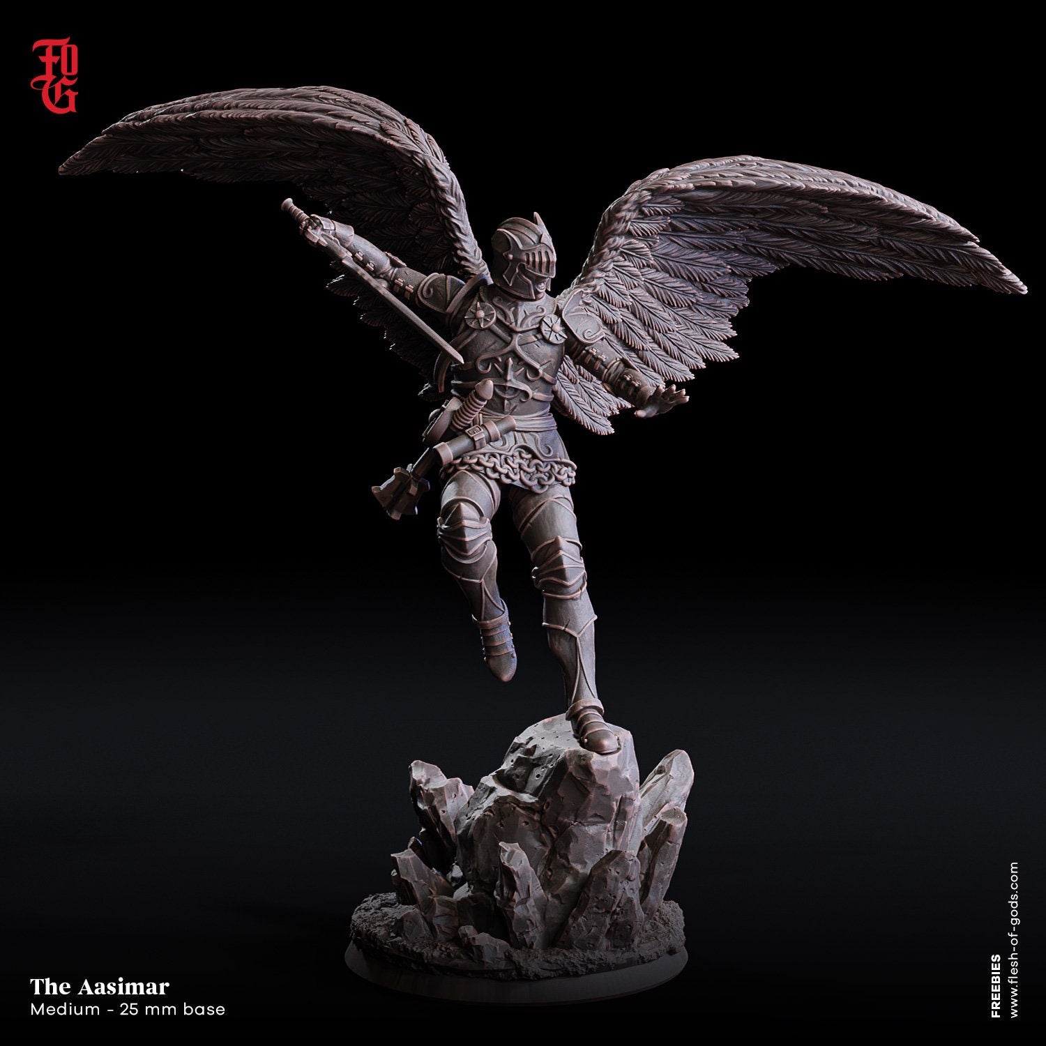 Welcome Back - Hero - The Aasimar (Medium - 25 mm), quest for glory, Flesh of Gods, for Wargames, Dungeons & Dragons TTRPG