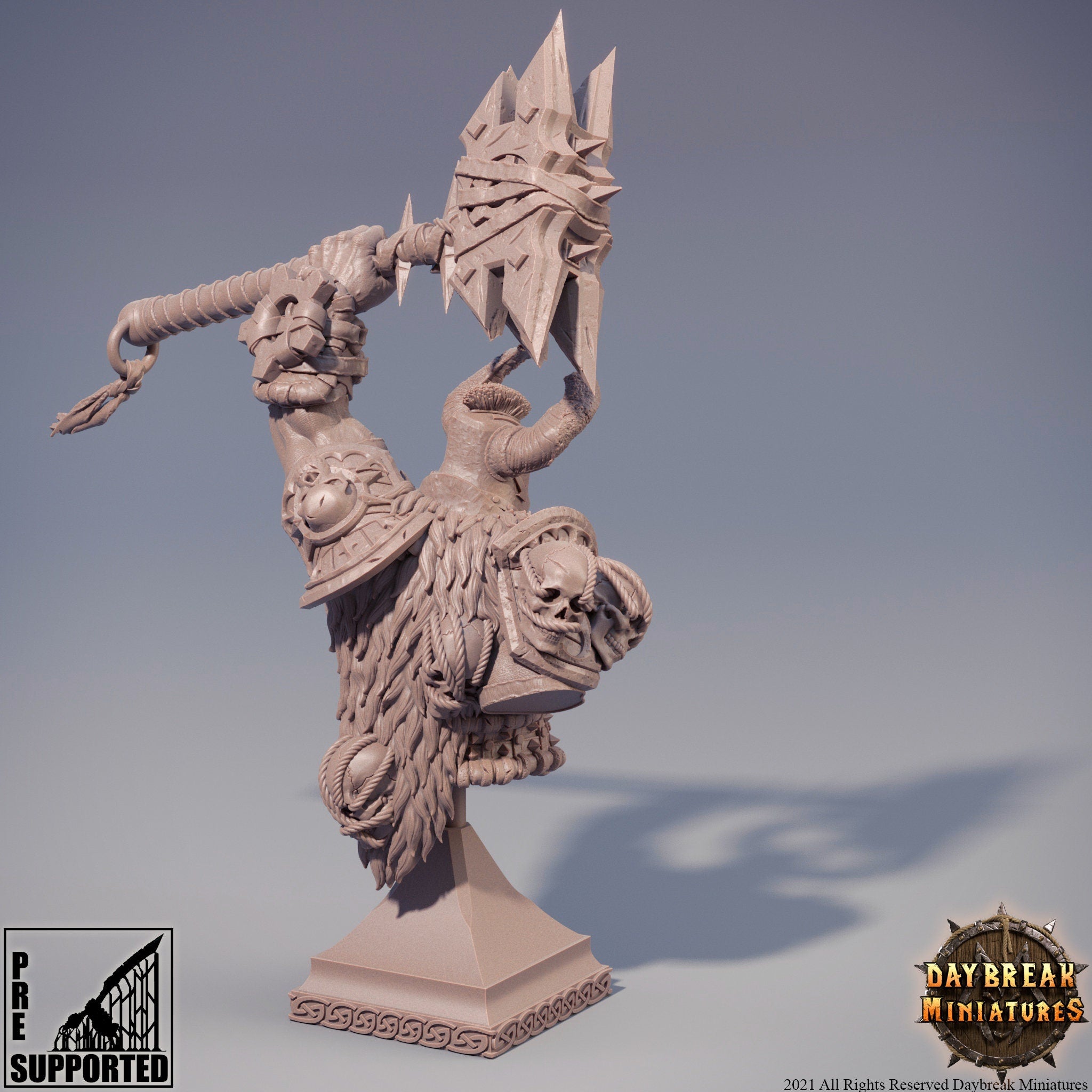 Higgurath Doubleslit - BUST, quest for glory, DayBreak Miniatures, for Wargames, Dungeons & Dragons TTRPG