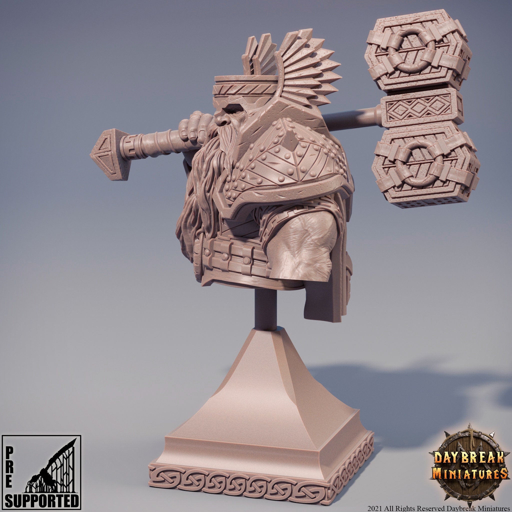 Ilmar Hakka - BUST, quest for glory, DayBreak Miniatures, for Wargames, Dungeons & Dragons TTRPG