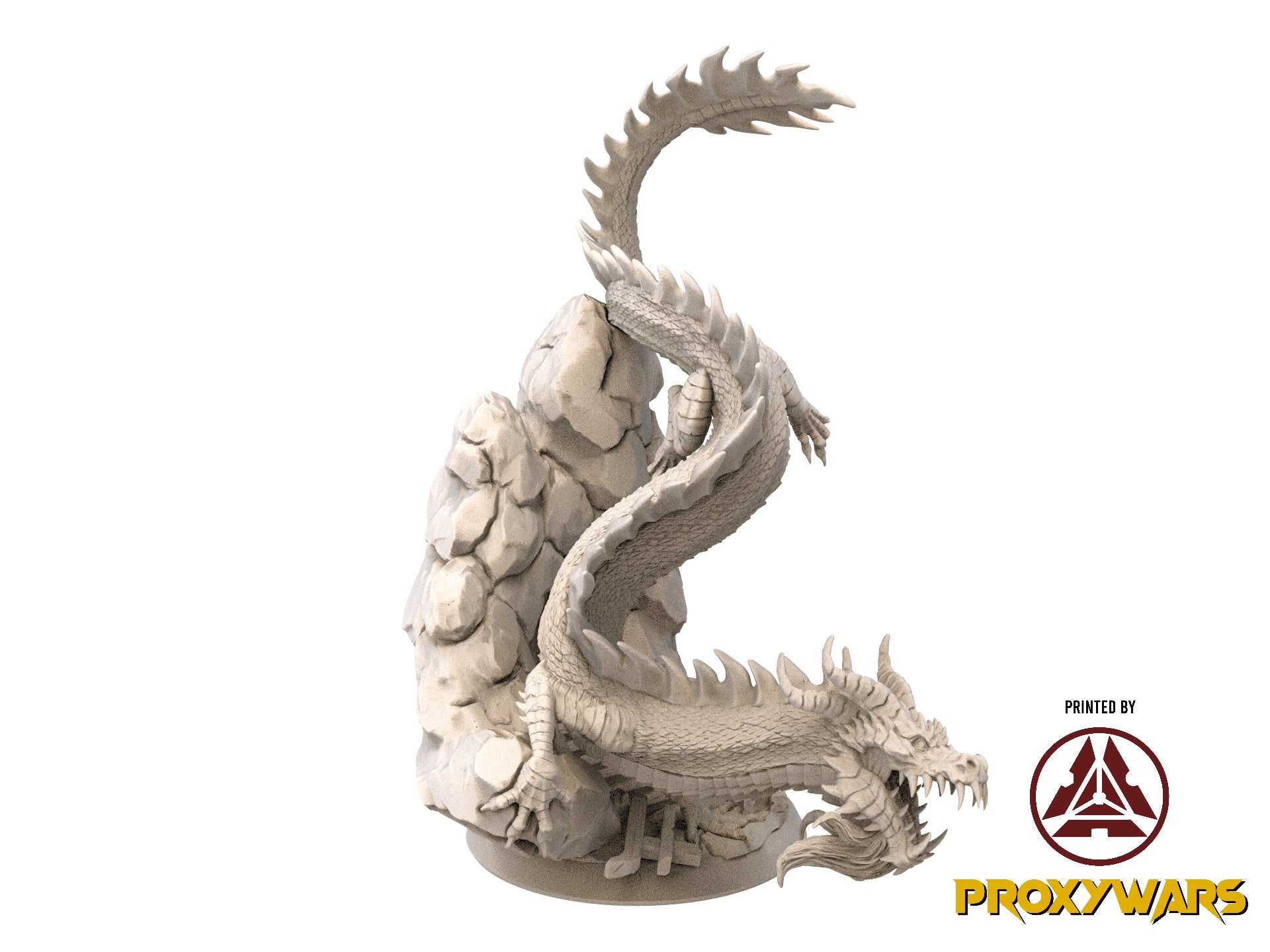 Fists Of Fury - Enemy - Downward Dragon (Huge - 75 mm), Flesh of Gods, for Wargames, Dungeons & Dragons TTRPG