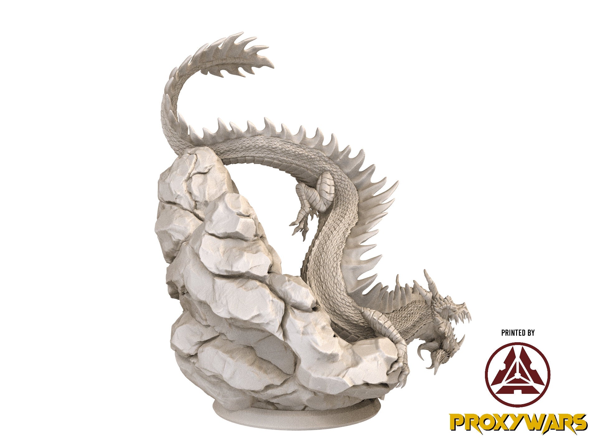 Fists Of Fury - Enemy - Downward Dragon (Huge - 75 mm), Flesh of Gods, for Wargames, Dungeons & Dragons TTRPG