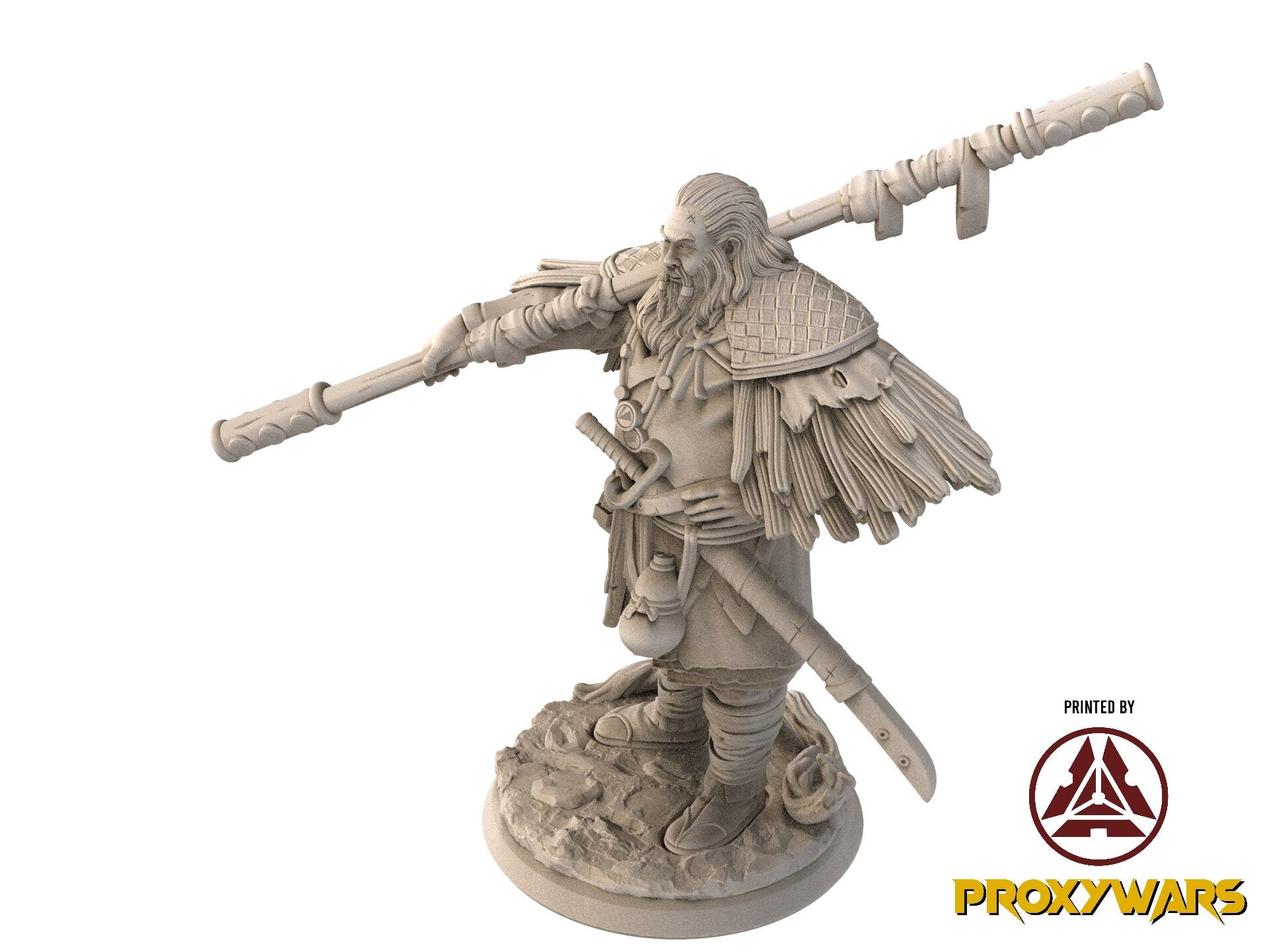 Fists Of Fury - Hero - Shou, the Old Master (Medium - 25 mm), Flesh of Gods, for Wargames, Dungeons & Dragons TTRPG