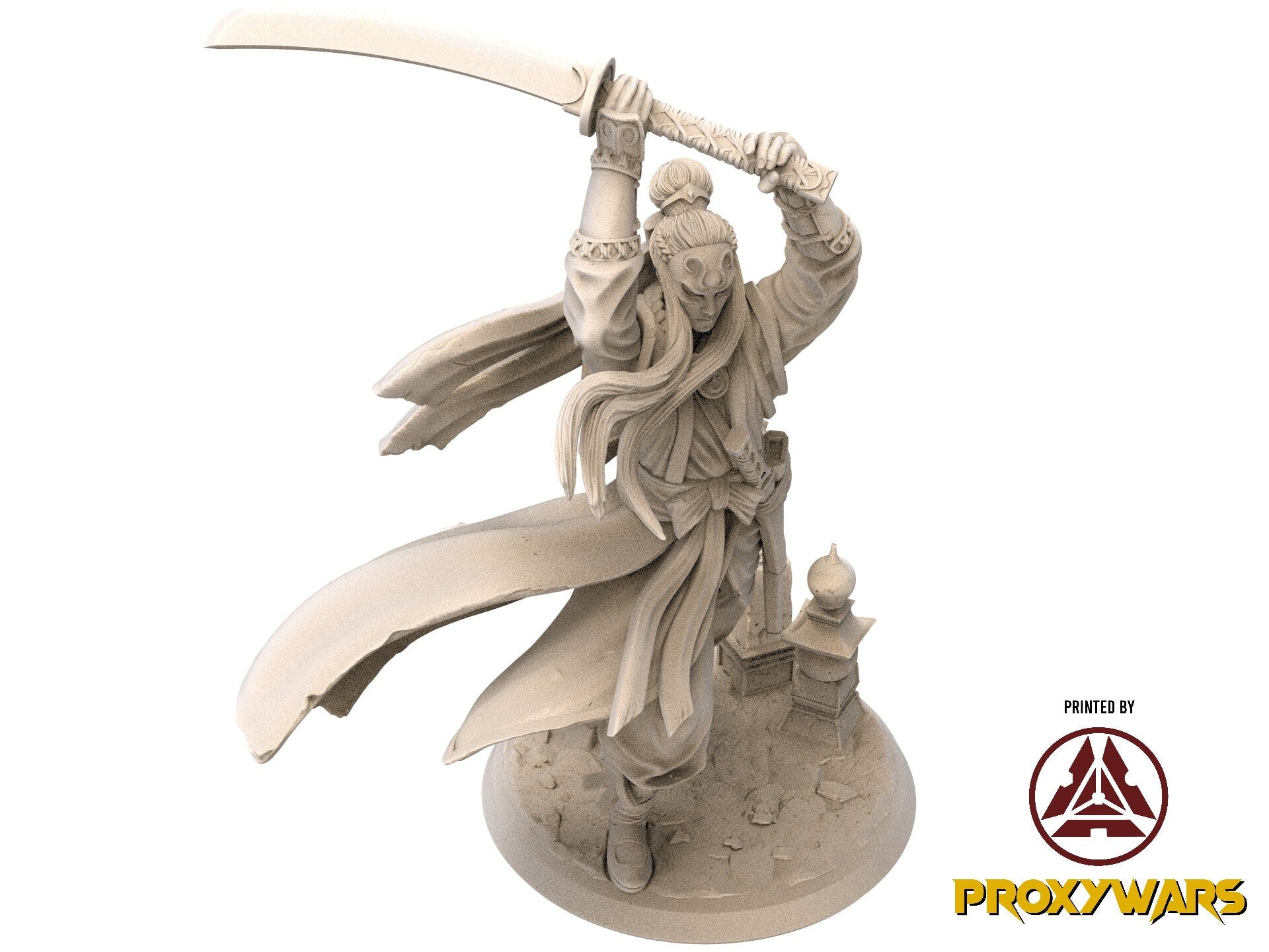 Fists Of Fury - Hero - Polly, Suke, Wandering Sword 75mm, Flesh of Gods, for Wargames, Dungeons & Dragons TTRPG