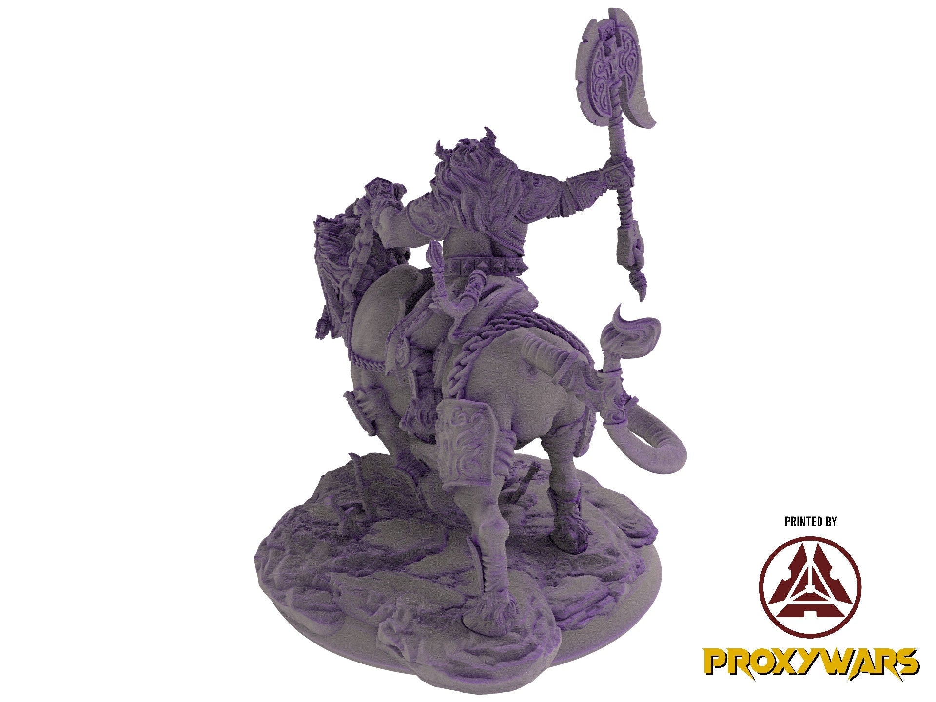 The scourges of war - Monster - Mounted Minotaur , glory and honor, Ennemy, Flesh of Gods, for Wargames, Dungeons & Dragons TTRPG