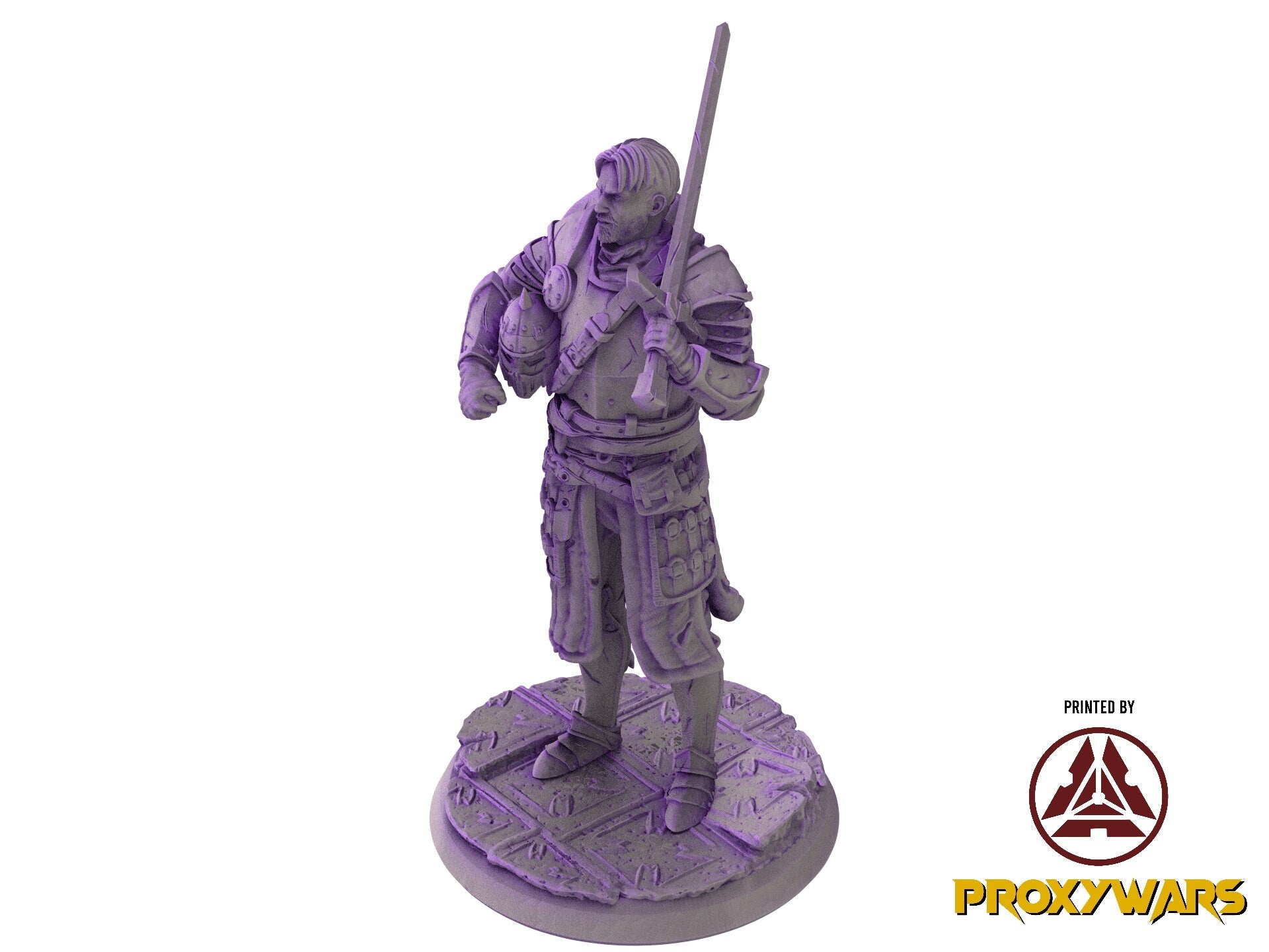 The scourges of war - NPC - Kraheger's Soldier 01 (25 mm) , glory and honor, Ennemy, Flesh of Gods, for Wargames, Dungeons & Dragons TTRPG